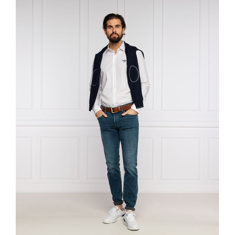 White Cotton Men's Shirt - ventzia