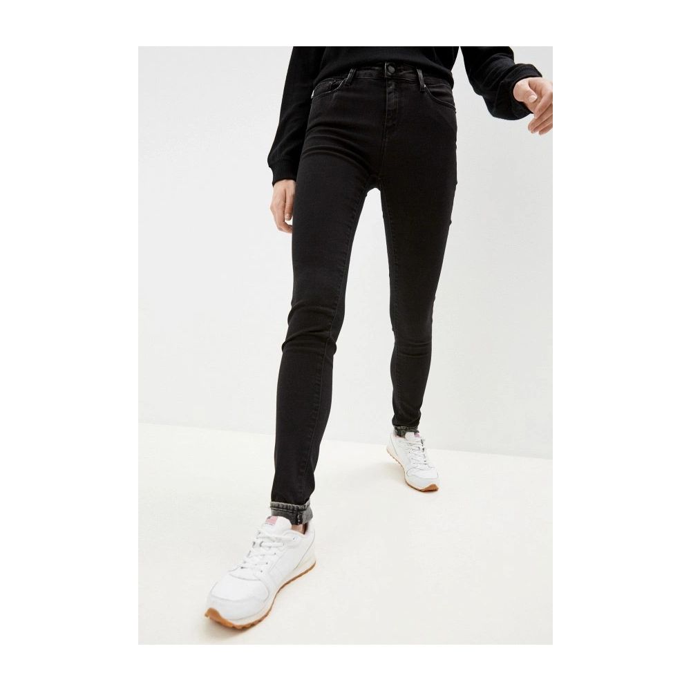 Black Cotton Women Jeans - ventzia