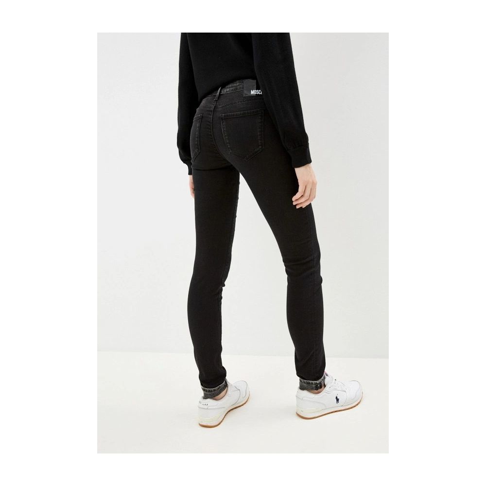 Black Cotton Women Jeans - ventzia