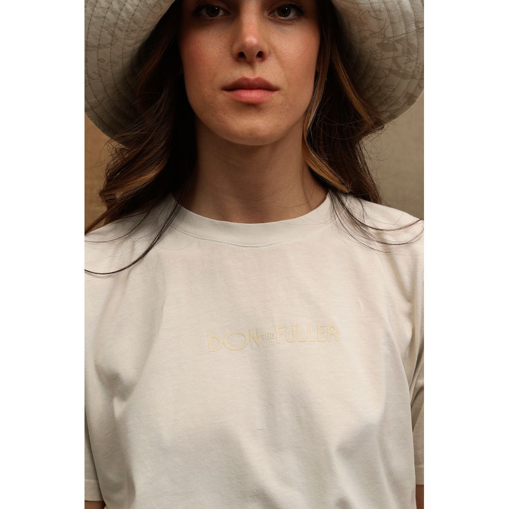 White Cotton Women T-Shirt - ventzia
