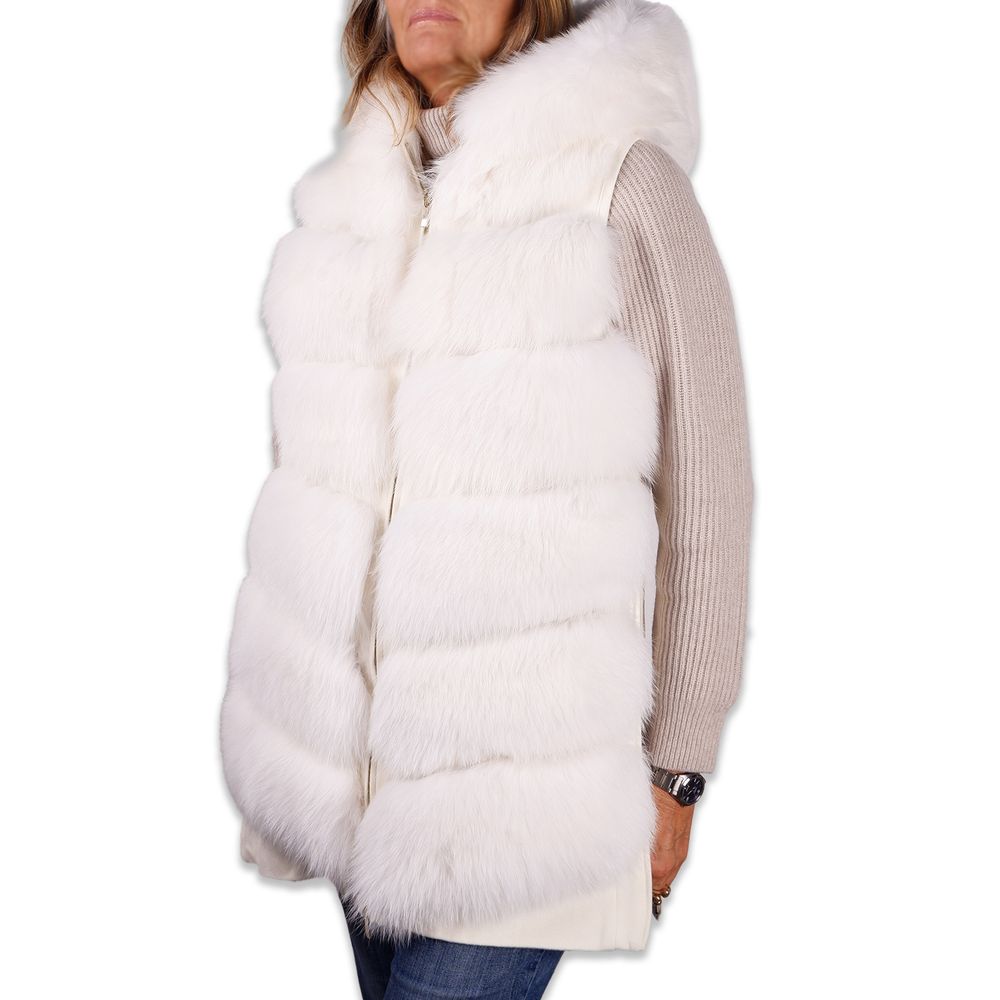 White Wool Women Coat - ventzia