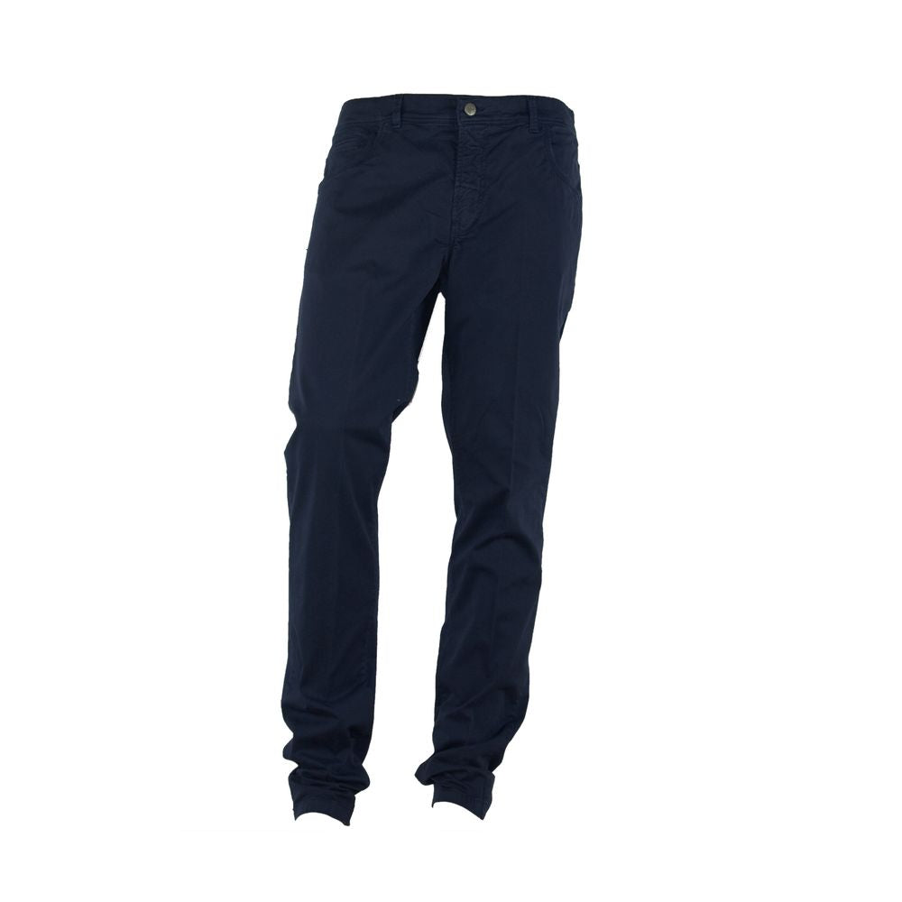 Sophisticated Summer Cotton-Blend Trousers - ventzia