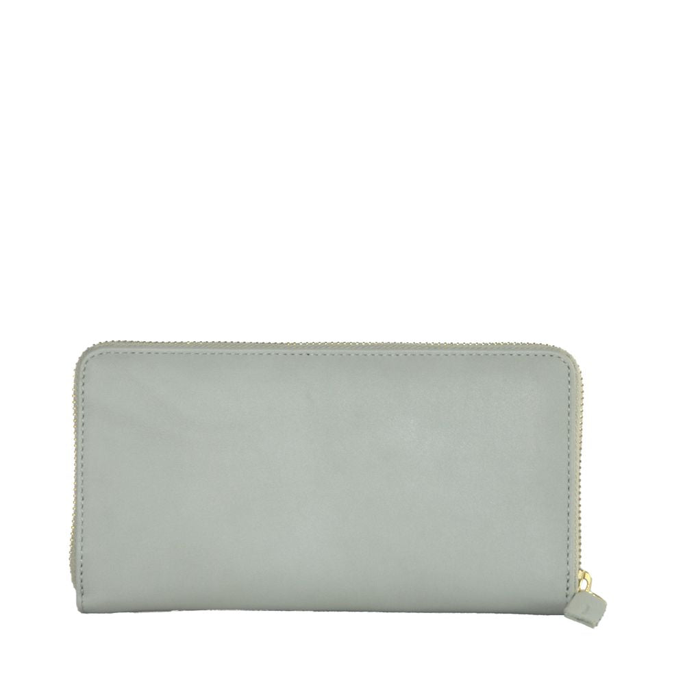 Gray Calfskin Women Wallet - ventzia