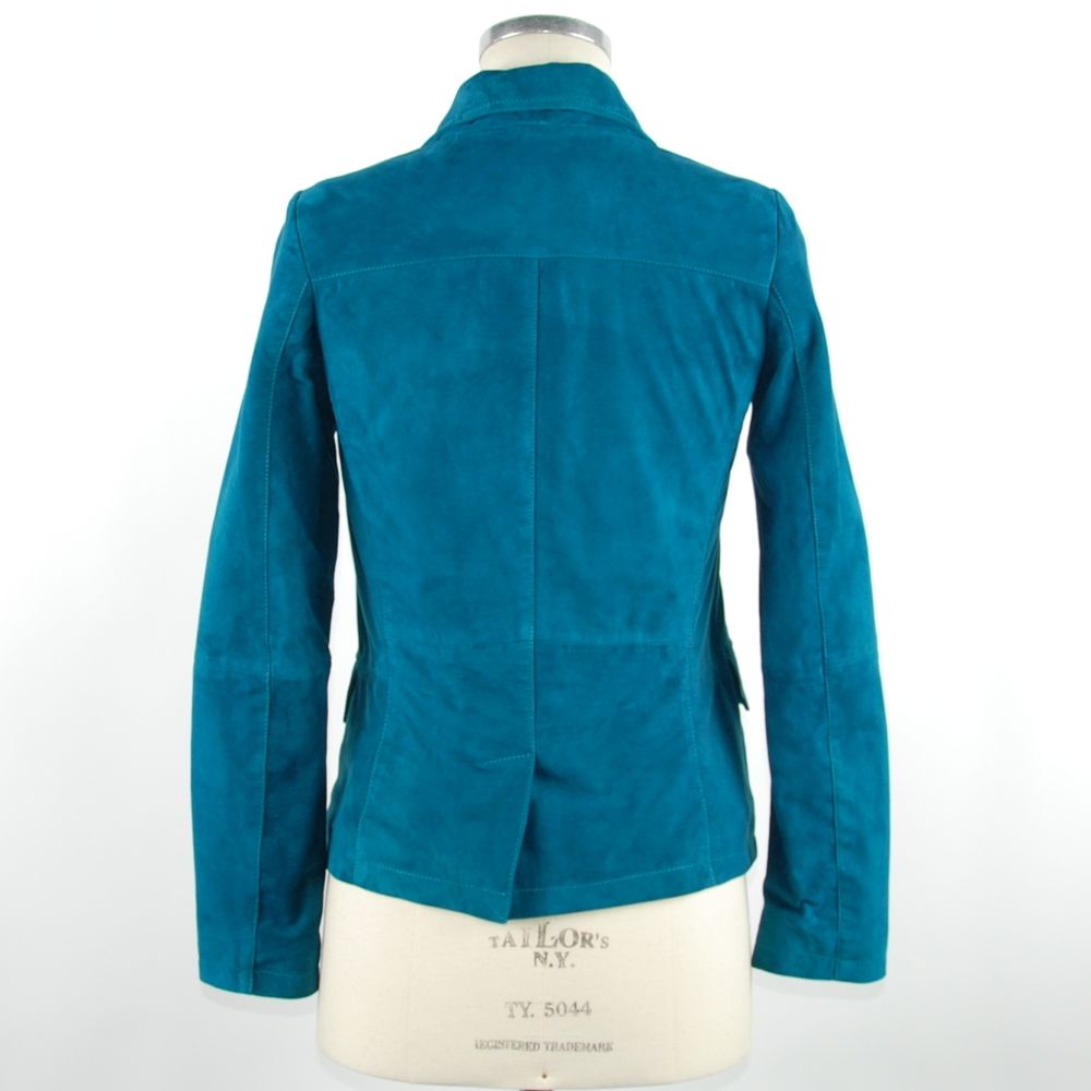 Green Leather Women Jacket - ventzia