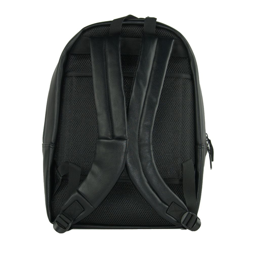 Black Polyethylene Men Backpack - ventzia