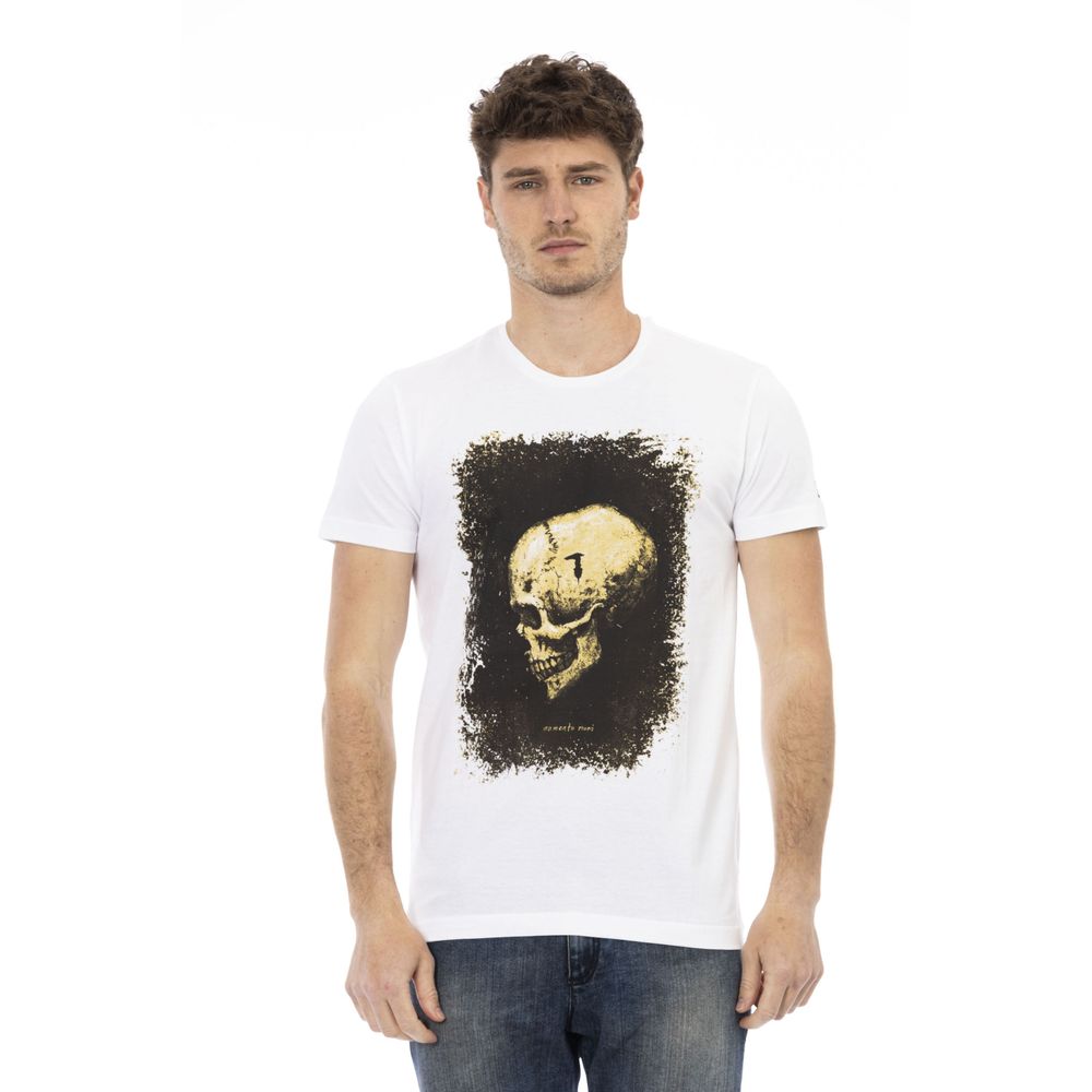 White Cotton Men's T-Shirt - ventzia