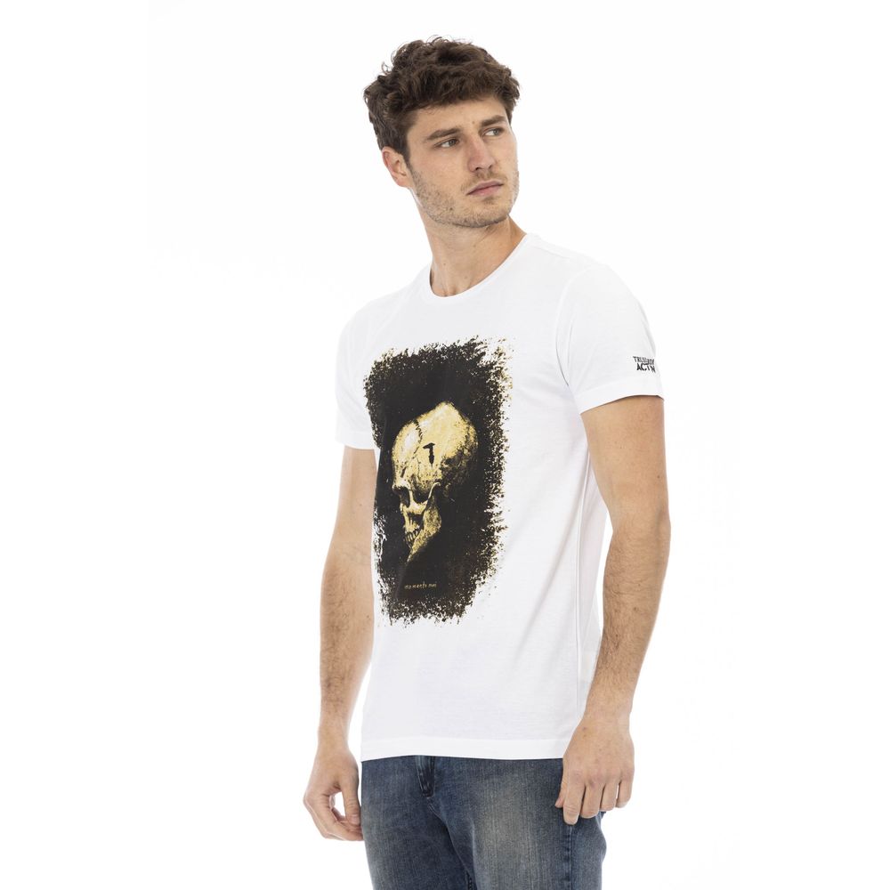 White Cotton Men's T-Shirt - ventzia