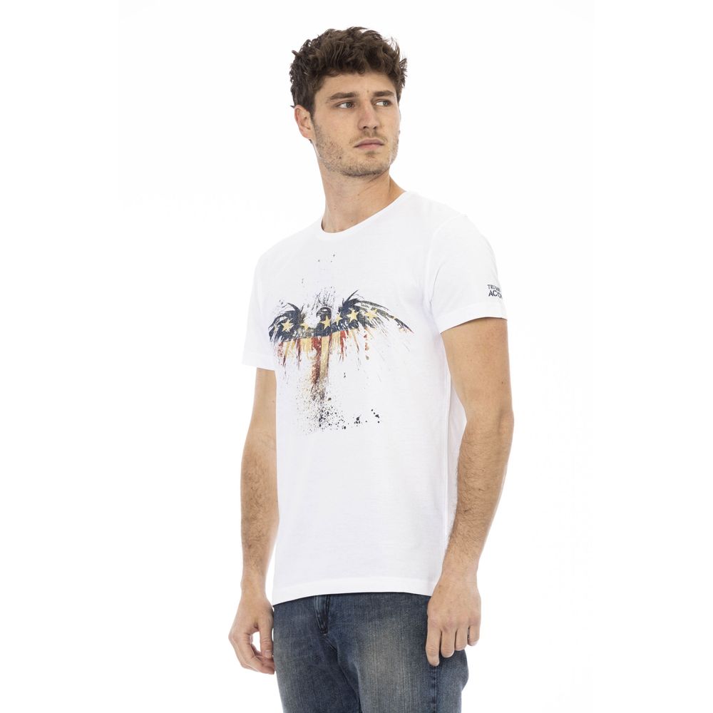 White Cotton Men T-Shirt - ventzia