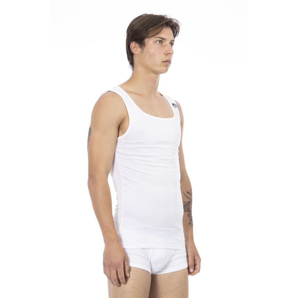 White Cotton Men's Tank Top - ventzia