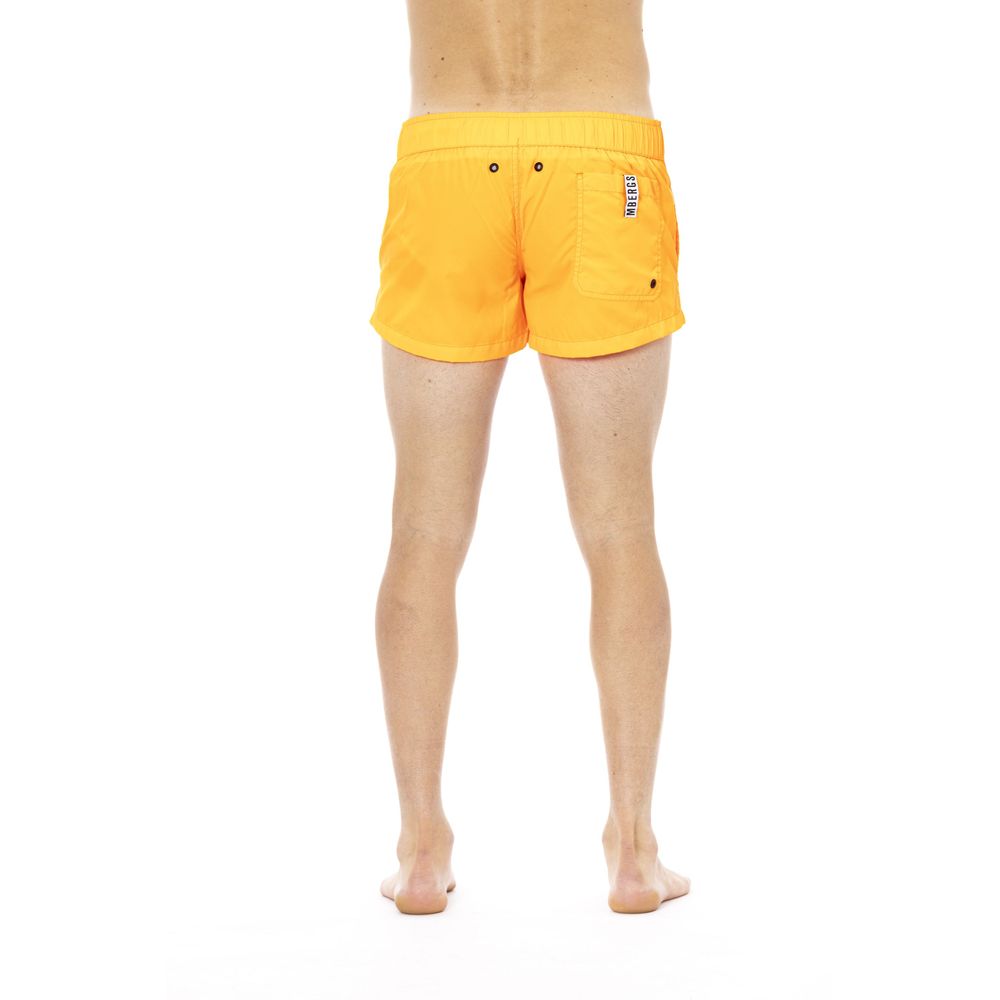 Orange Polyamide Men Swim Short - ventzia