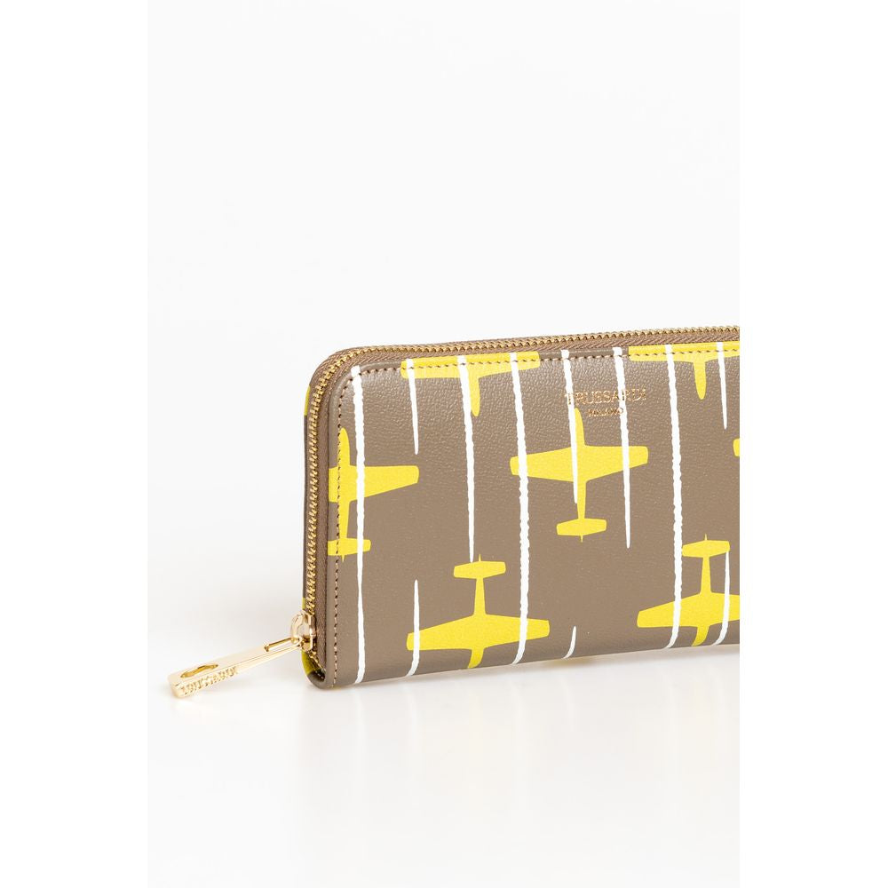 Beige Leather Women Wallet - ventzia