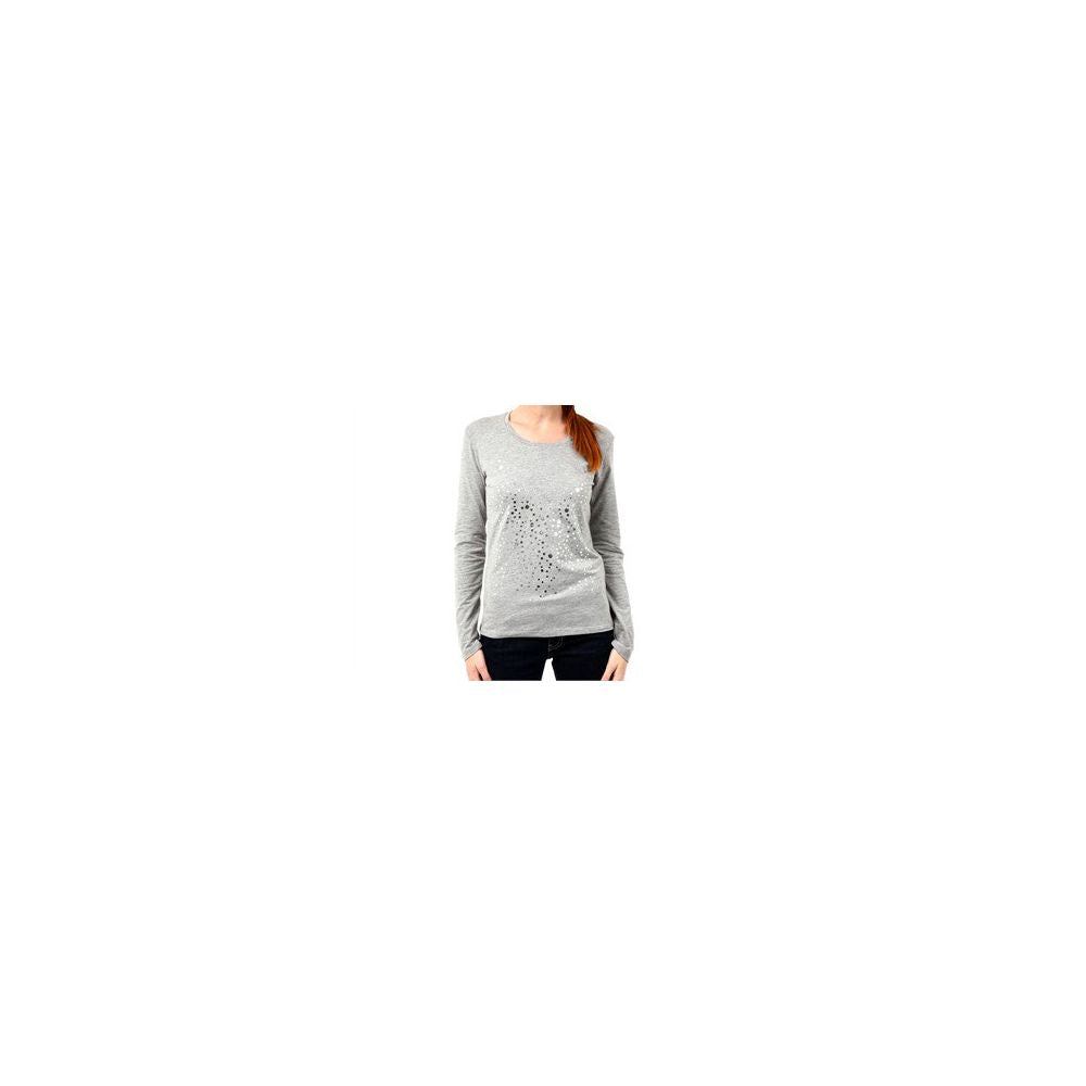 Gray Cotton Women T-Shirt - ventzia