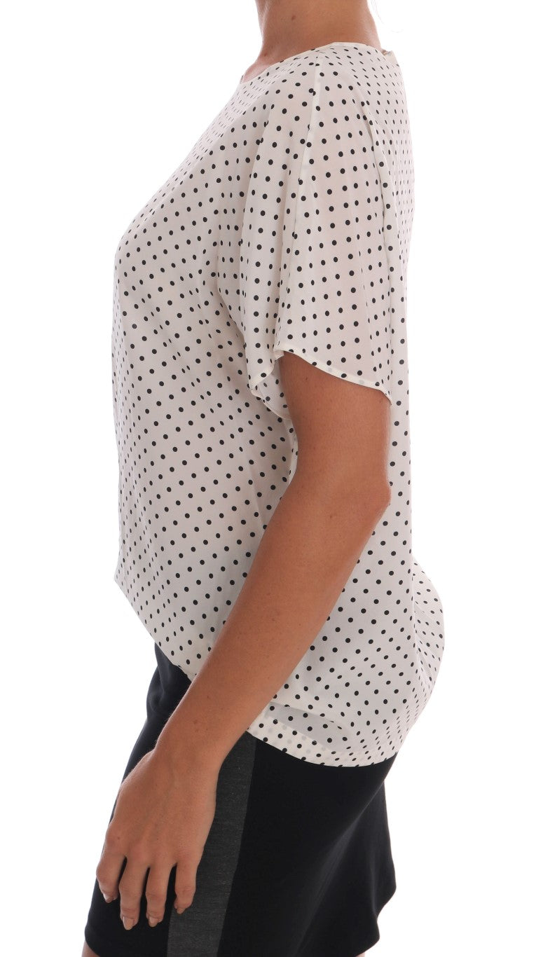 Chic Polka Dot Silk Blouse - ventzia