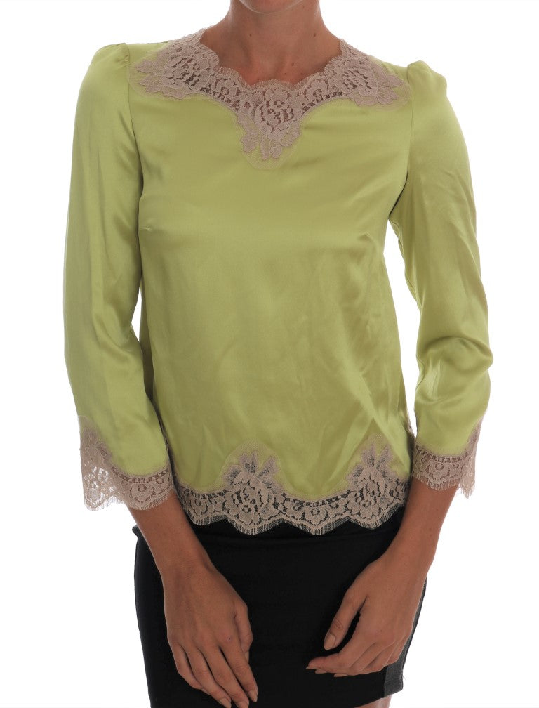 Elegant Floral Lace Silk Blouse - ventzia