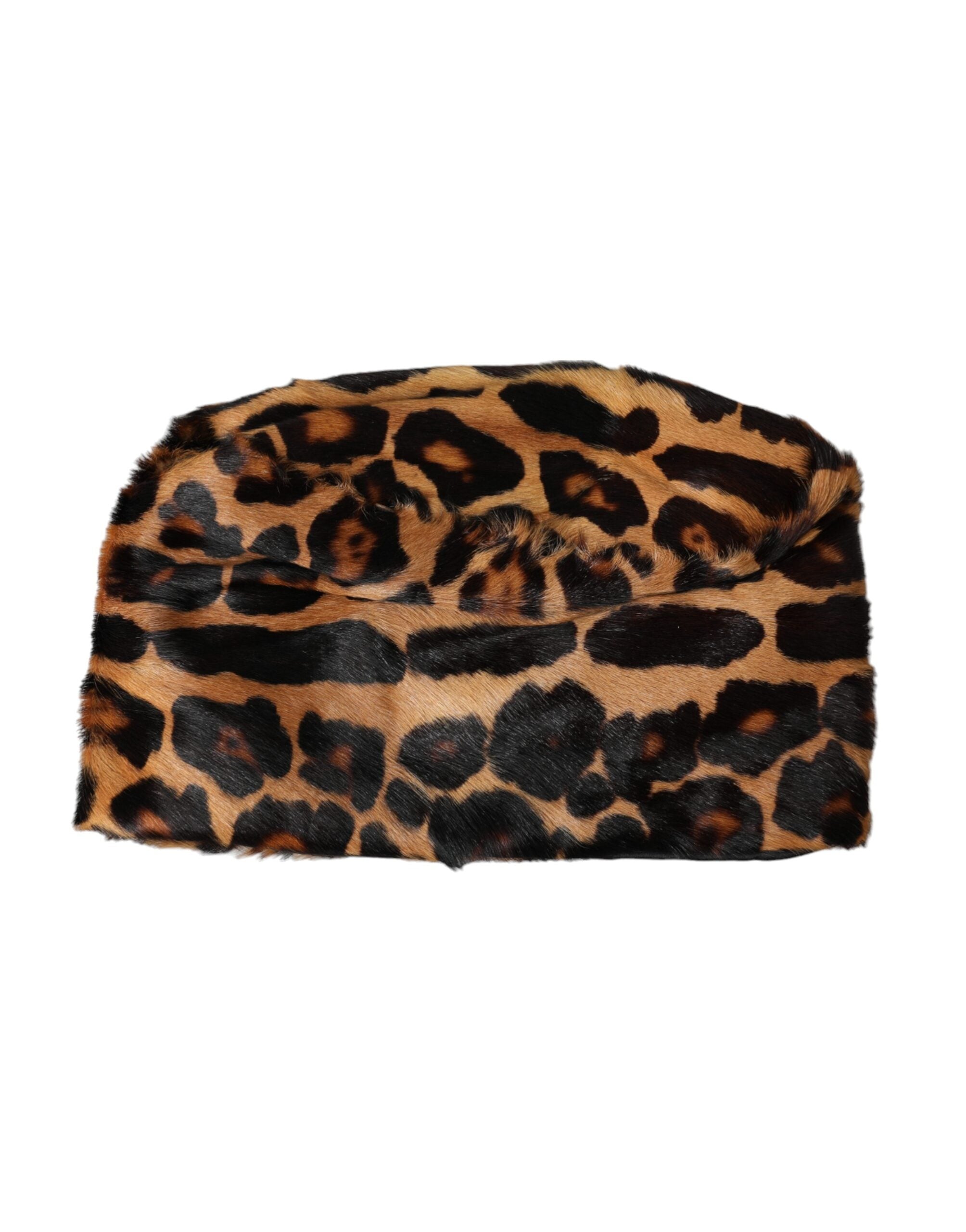Brown Leopard Fur Women Bucket Hat - ventzia