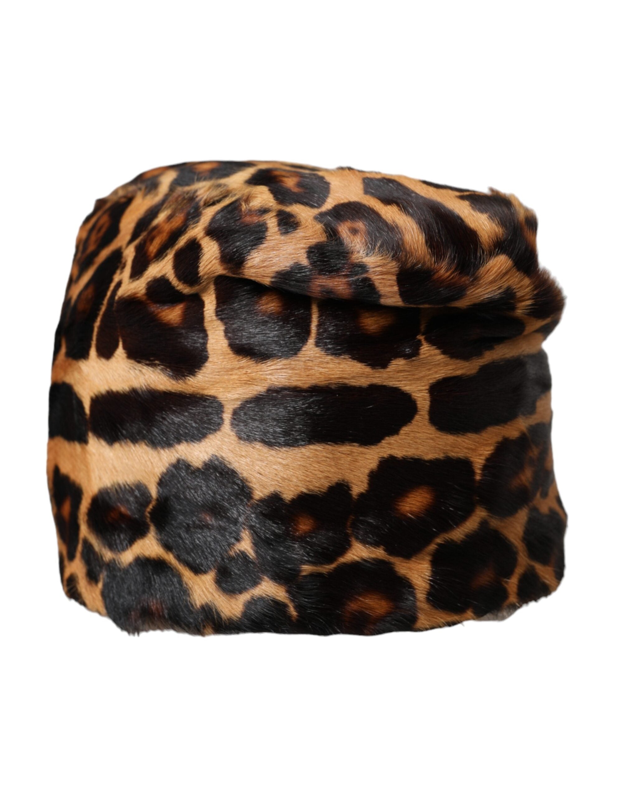 Brown Leopard Fur Women Bucket Hat - ventzia