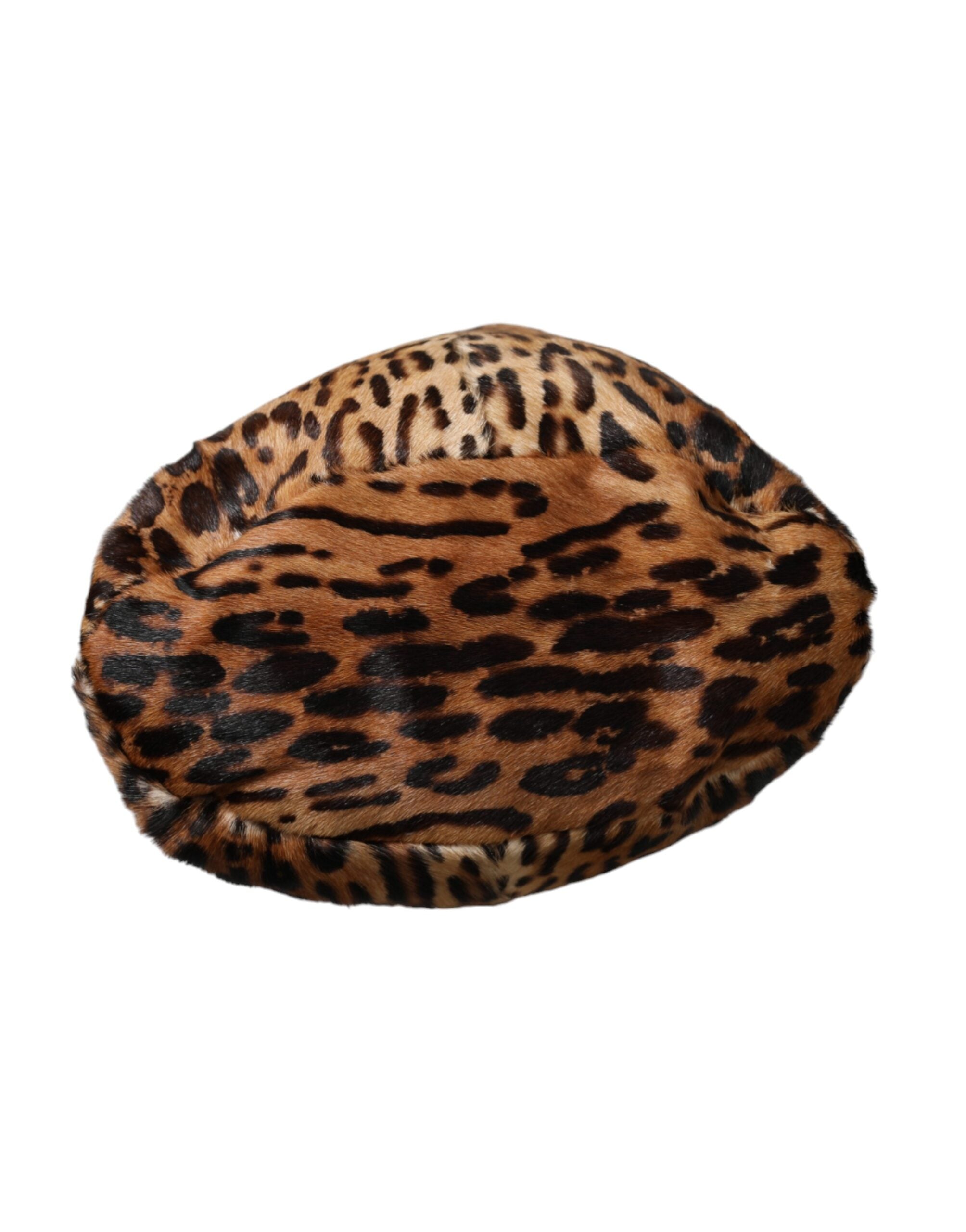 Brown Leopard Fur Women Bucket Hat - ventzia