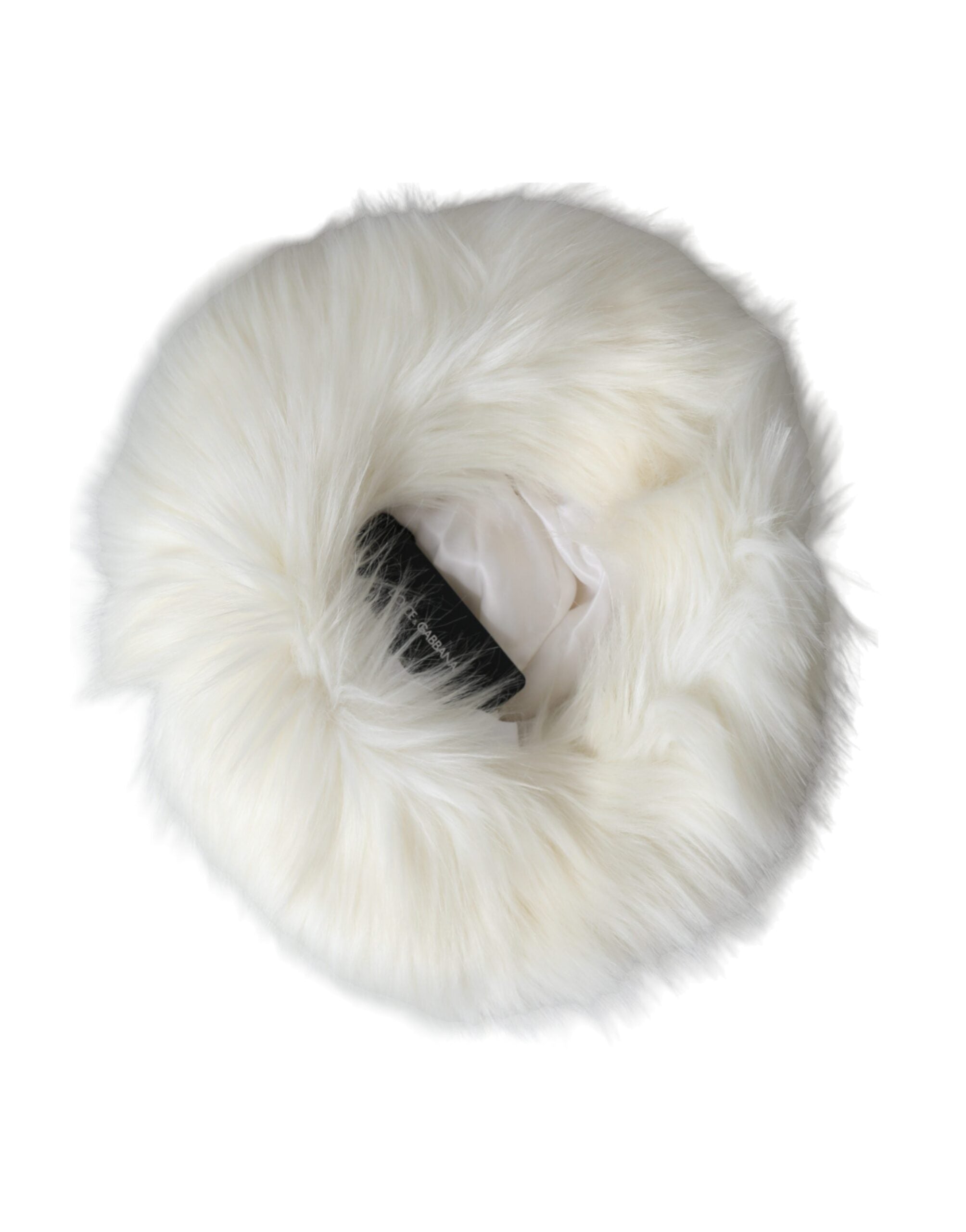 White Acrylic Fur Womens Bucket Hat - ventzia
