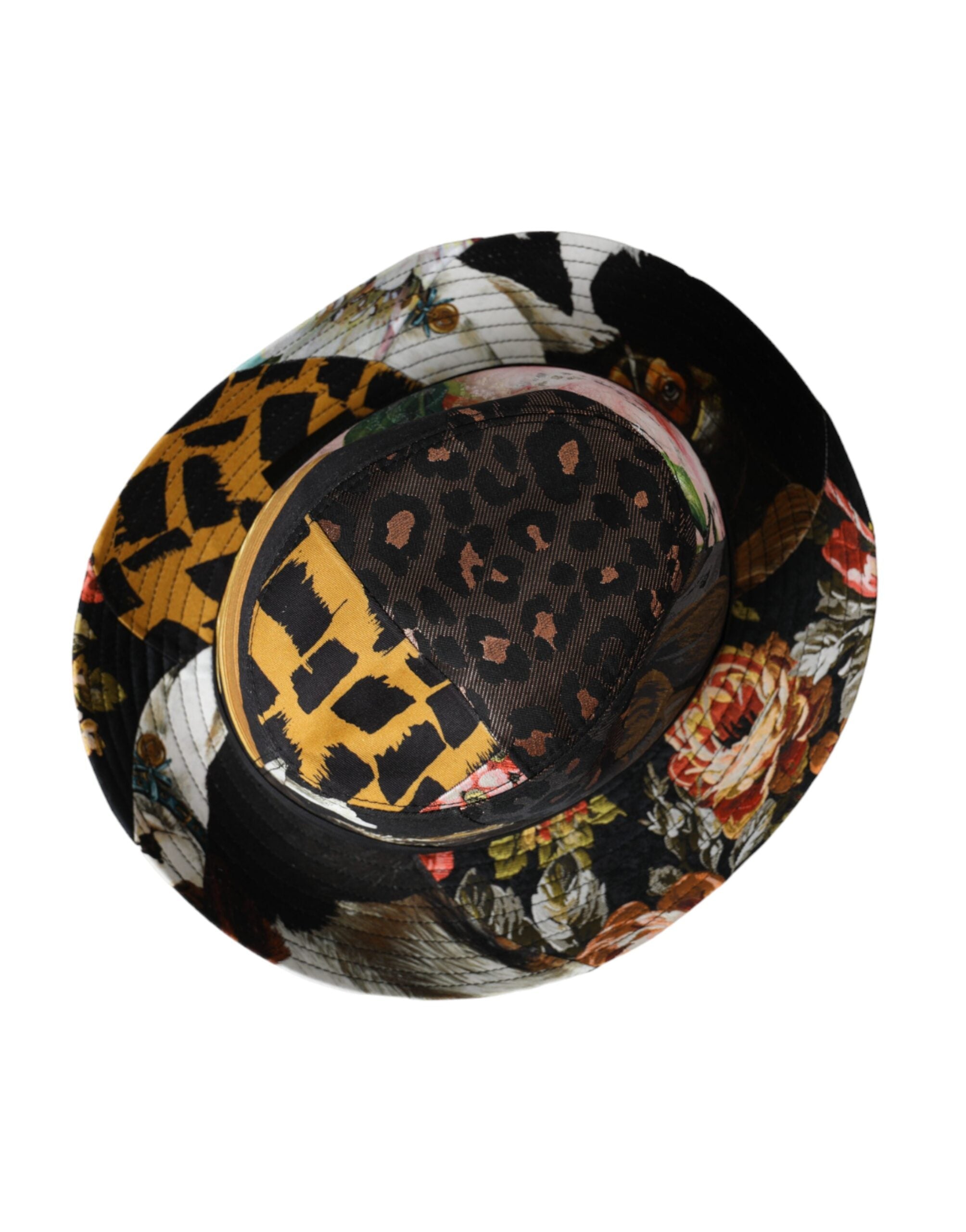 Multicolor Patchwork Women Fedora Wide Brim Hat - ventzia