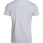 White Cotton Roundneck Short Sleeve T-shirt - ventzia
