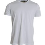 White Cotton Roundneck Short Sleeve T-shirt - ventzia