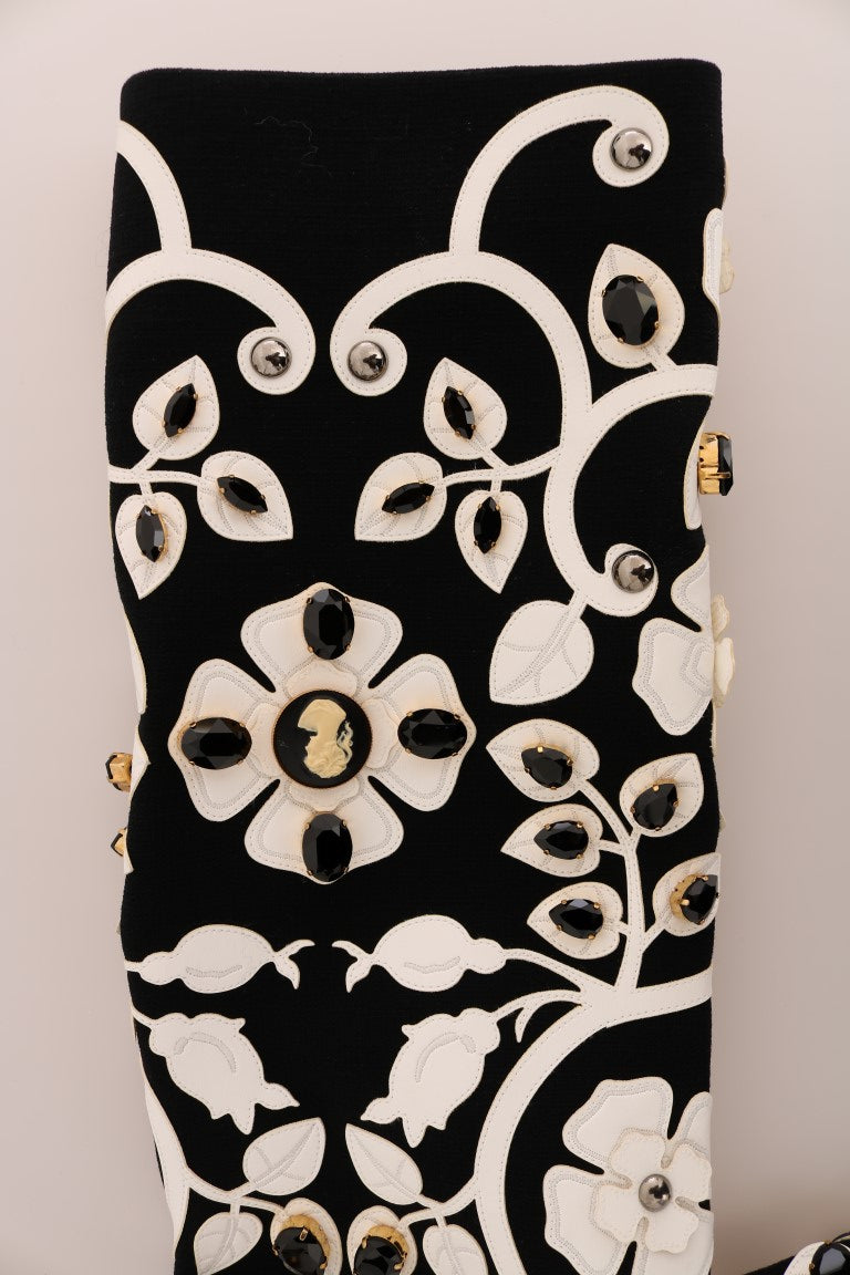 Floral Embroidered Crystal Wool Coat Jacket - ventzia