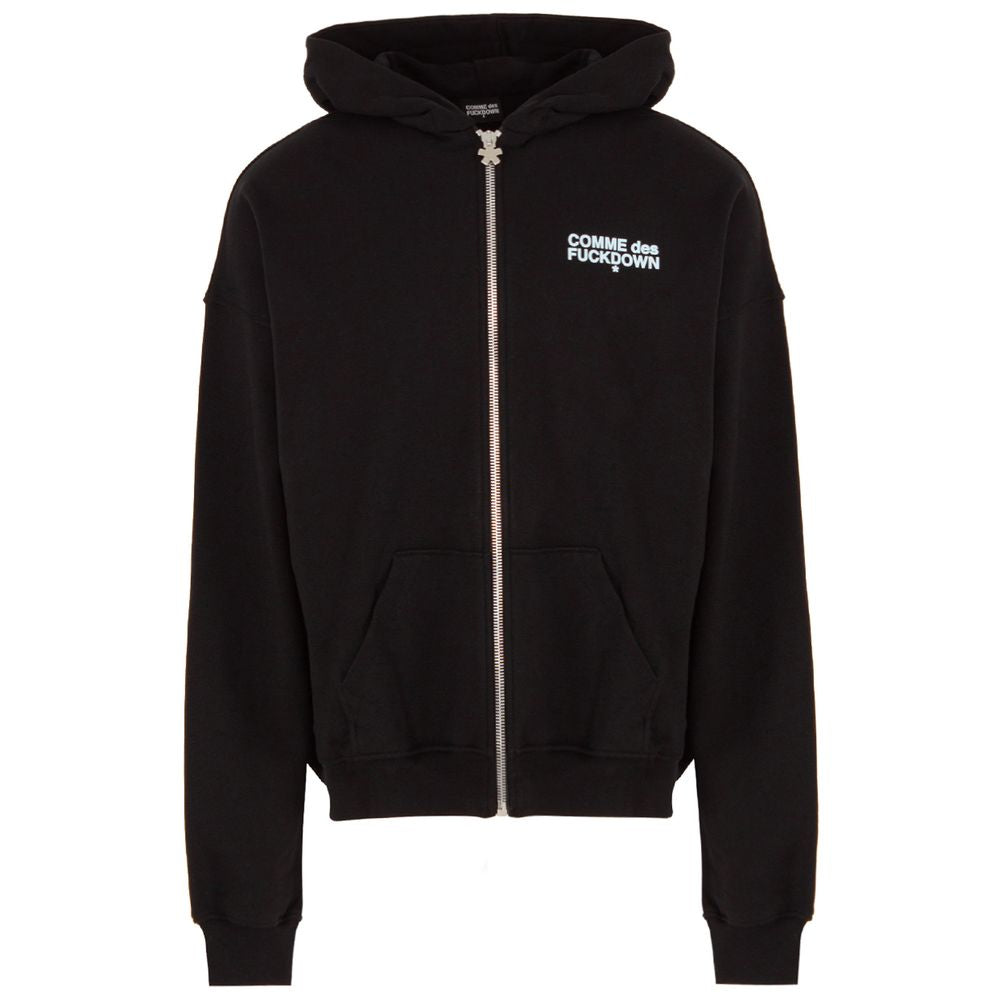 Black Cotton Sweater - ventzia