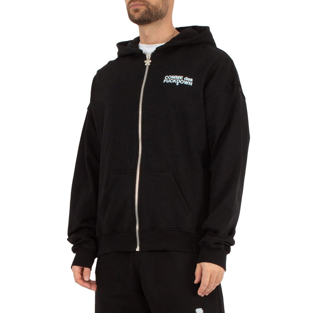 Black Cotton Sweater - ventzia
