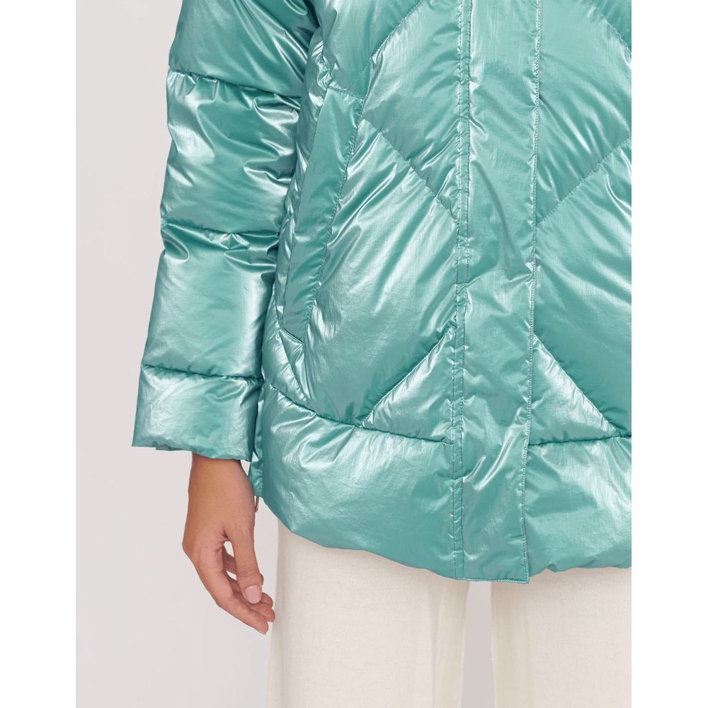 Light Blue Polyester Women Jacket
