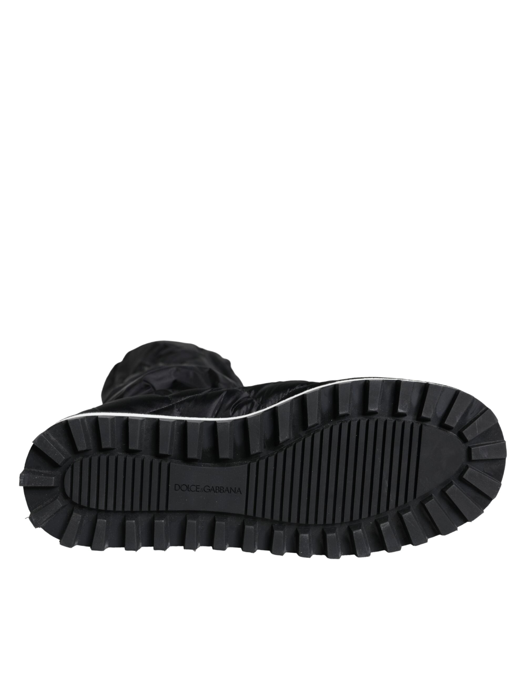 Black Quilted High Top Boots Sneakers Shoes - ventzia