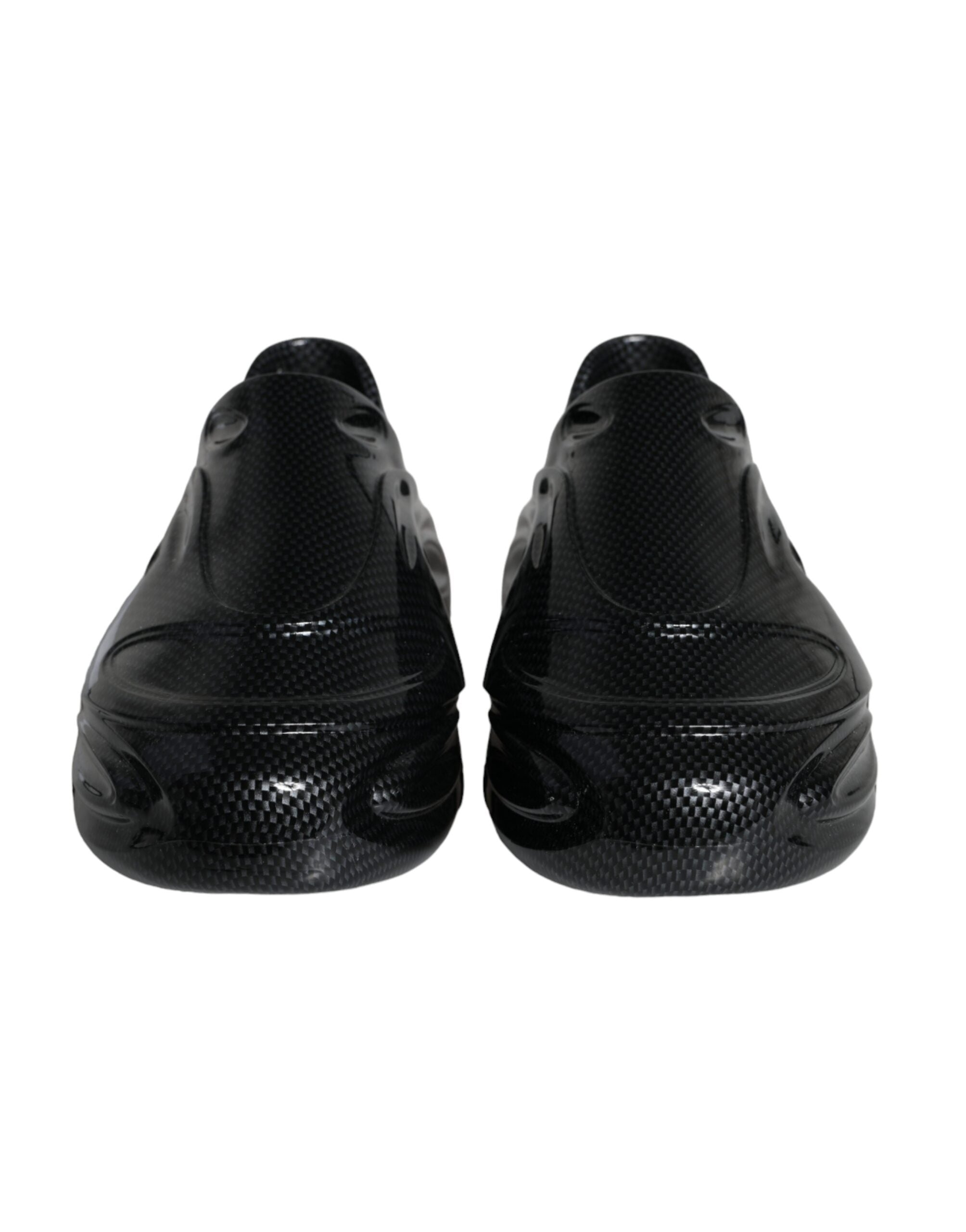Black Foiled Rubber Toy Low Top Men Sneakers Shoes - ventzia