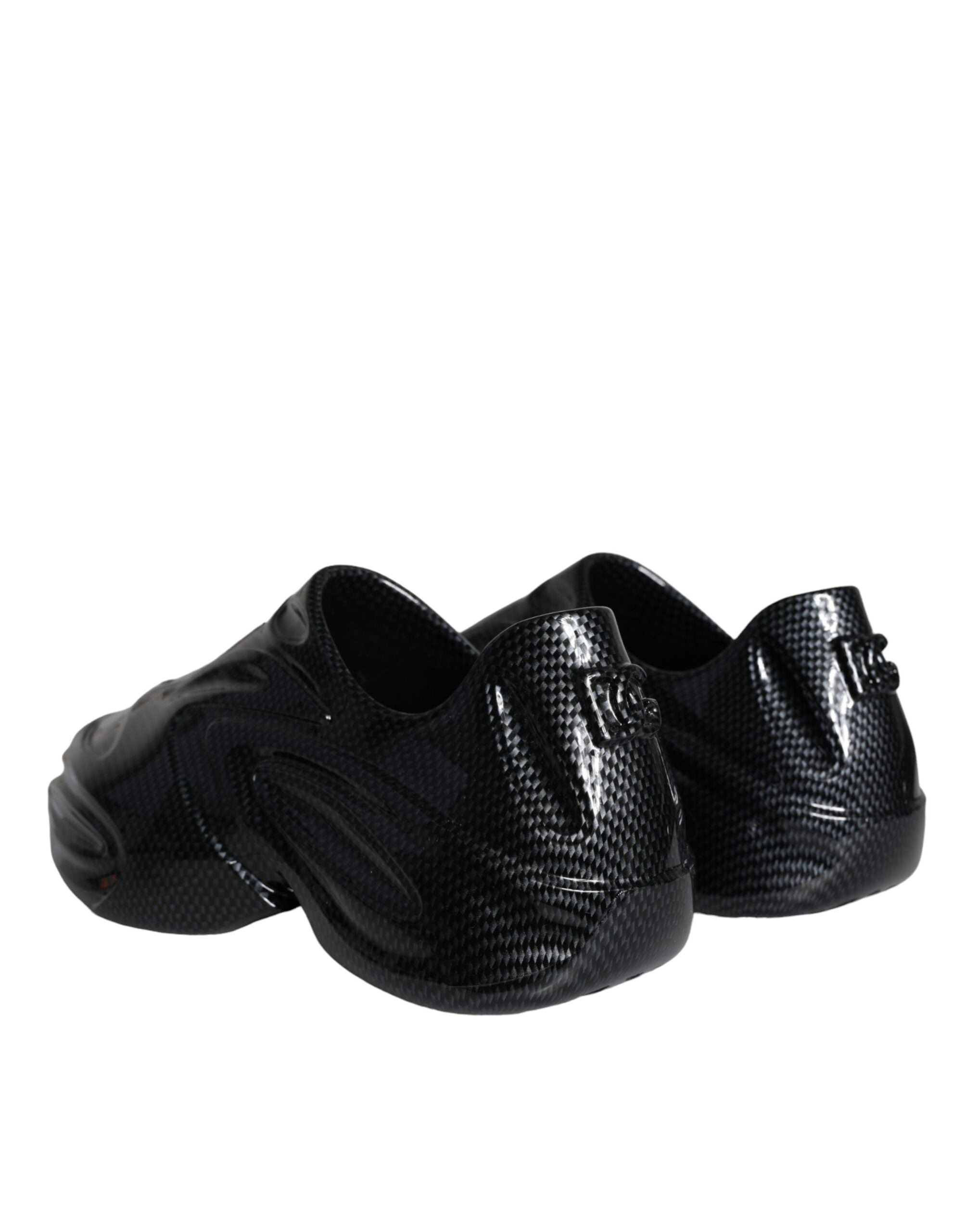 Black Foiled Rubber Toy Low Top Men Sneakers Shoes - ventzia