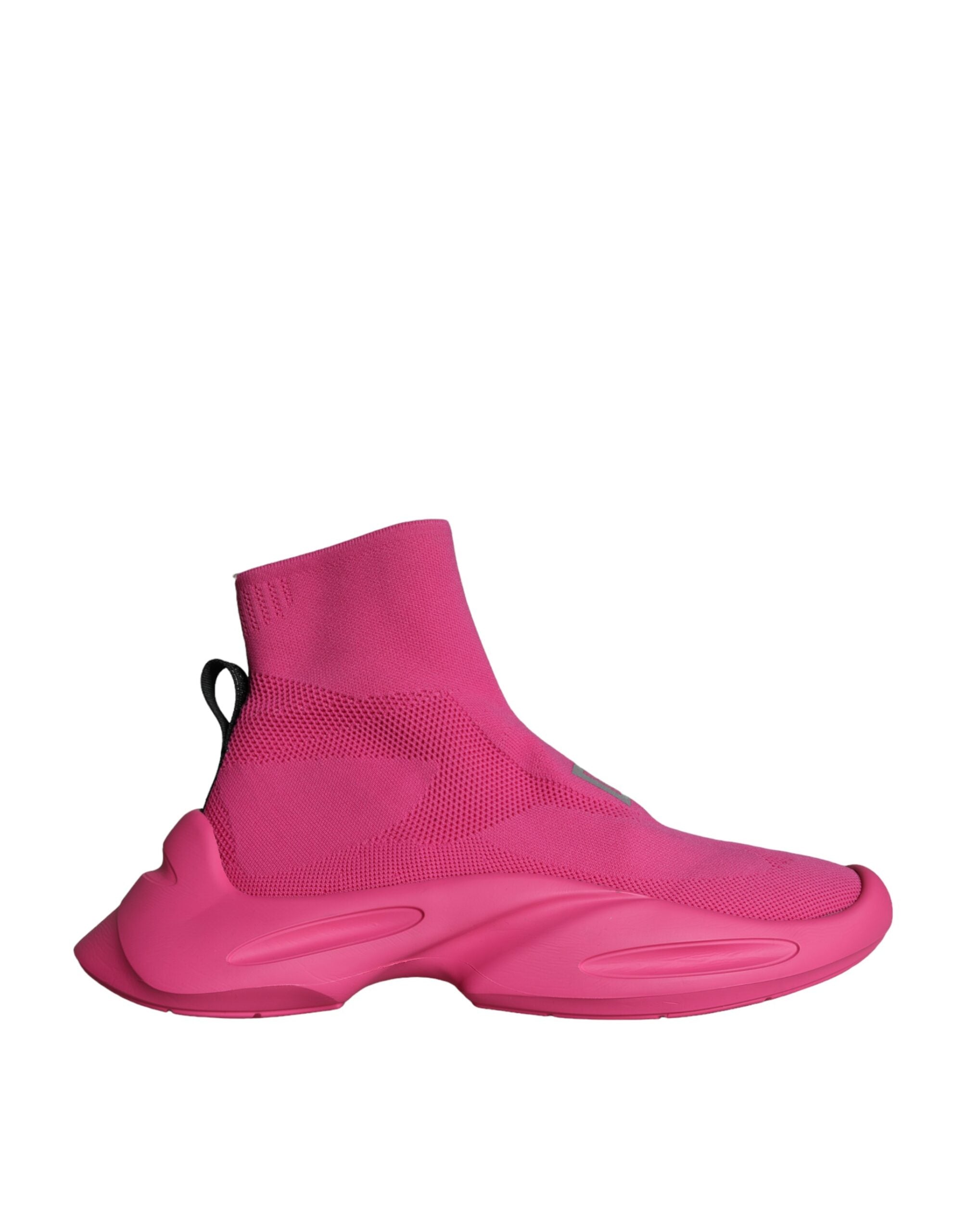 Pink Logo Print Slip On Socks Sneakers Shoes - ventzia