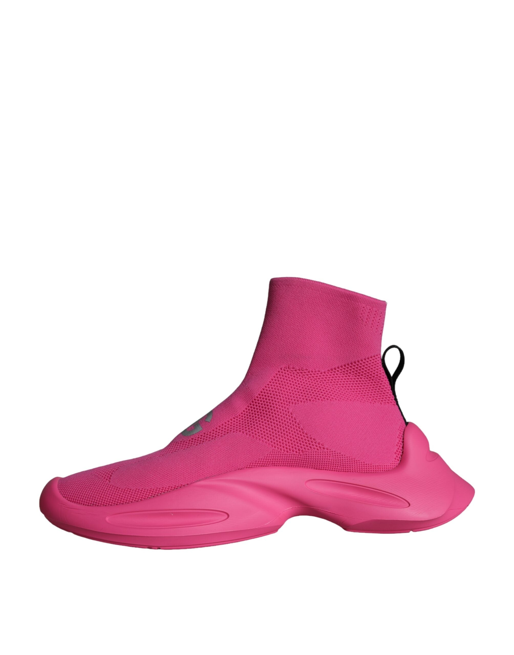 Pink Logo Print Slip On Socks Sneakers Shoes - ventzia