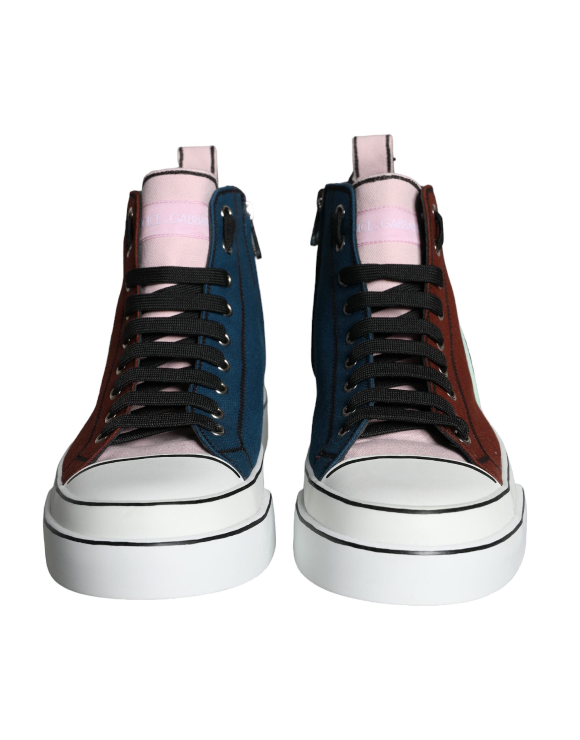 Multicolor Patchwork High Top Sneaker Shoes - ventzia