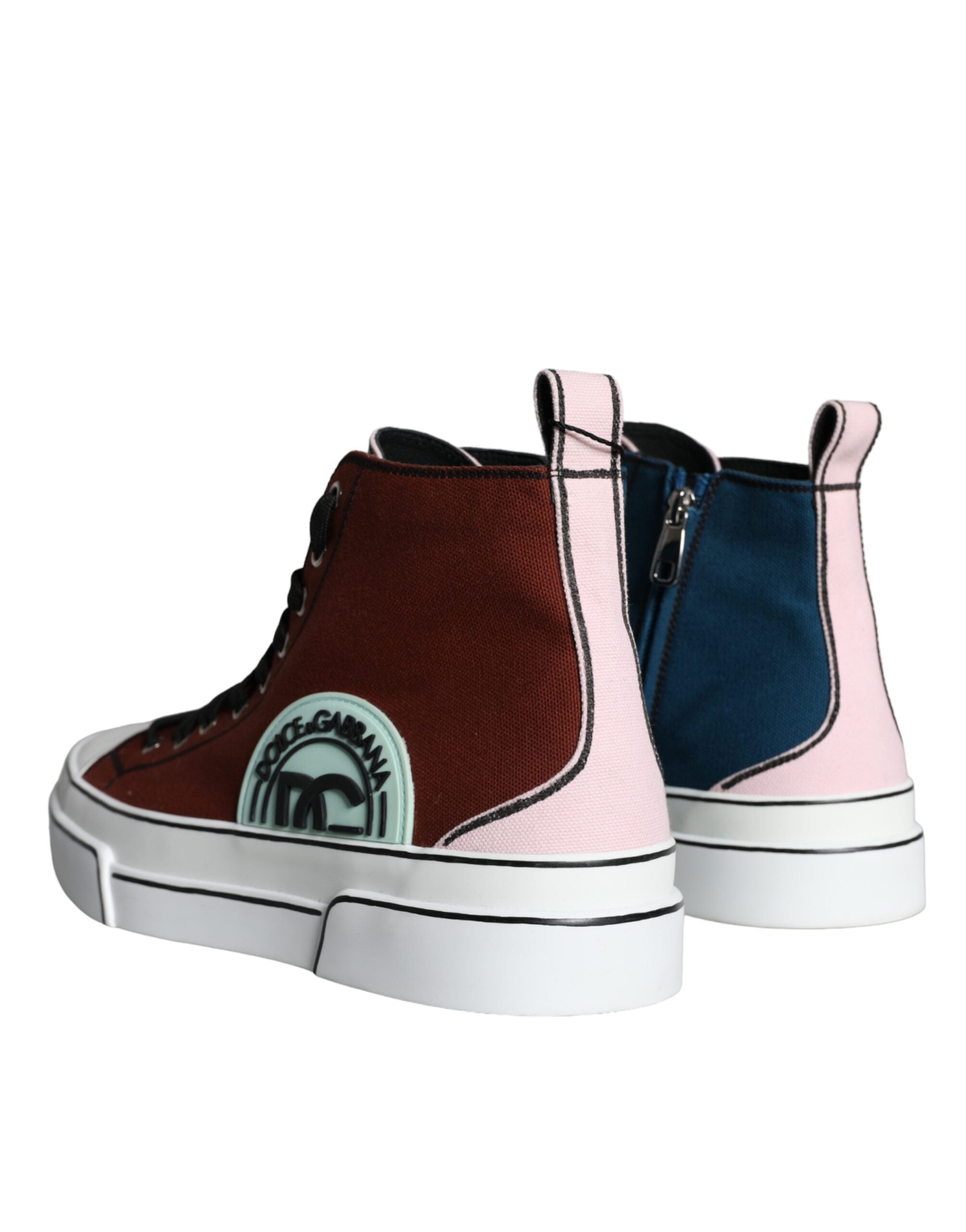 Multicolor Patchwork High Top Sneaker Shoes - ventzia