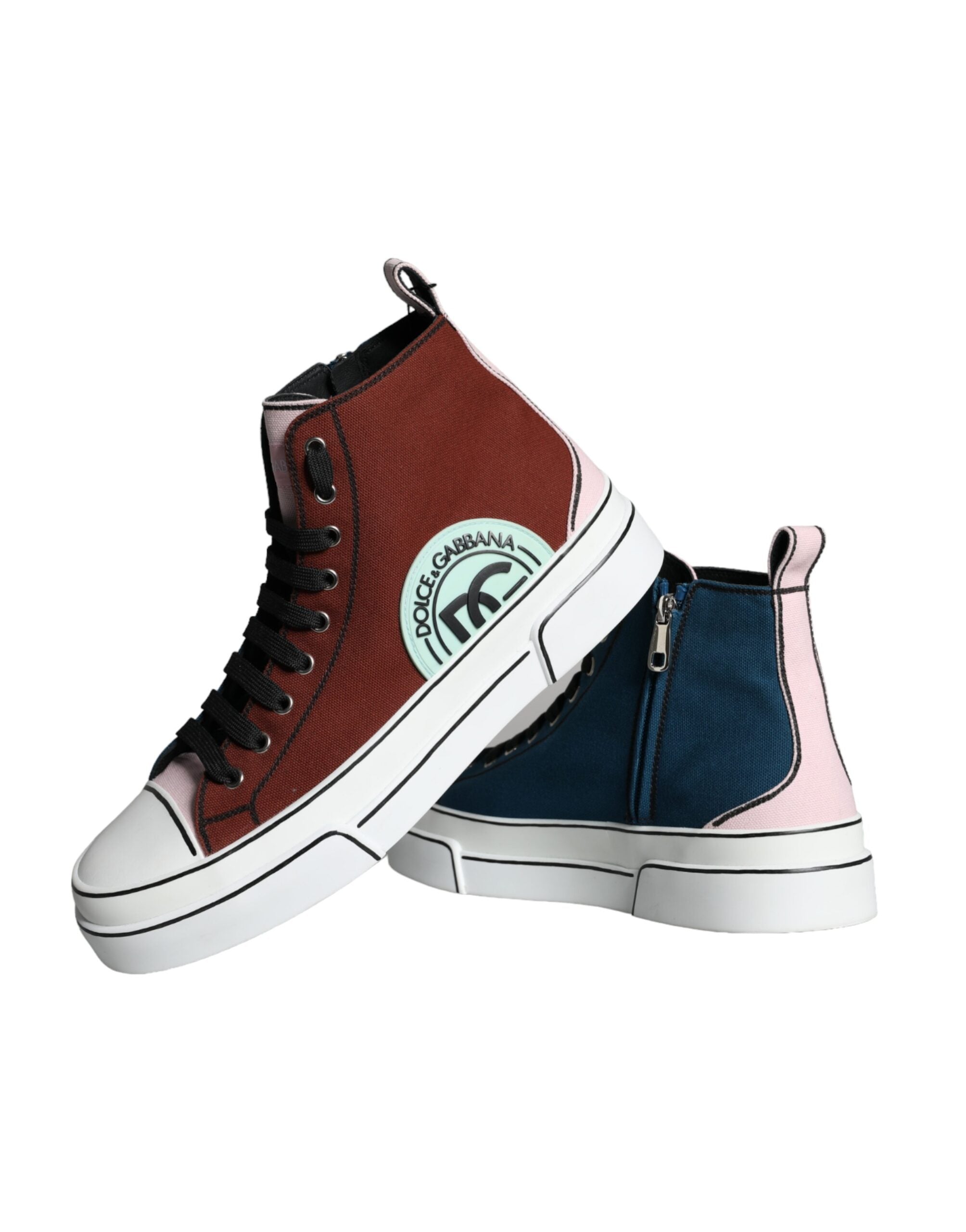 Multicolor Patchwork High Top Sneaker Shoes - ventzia