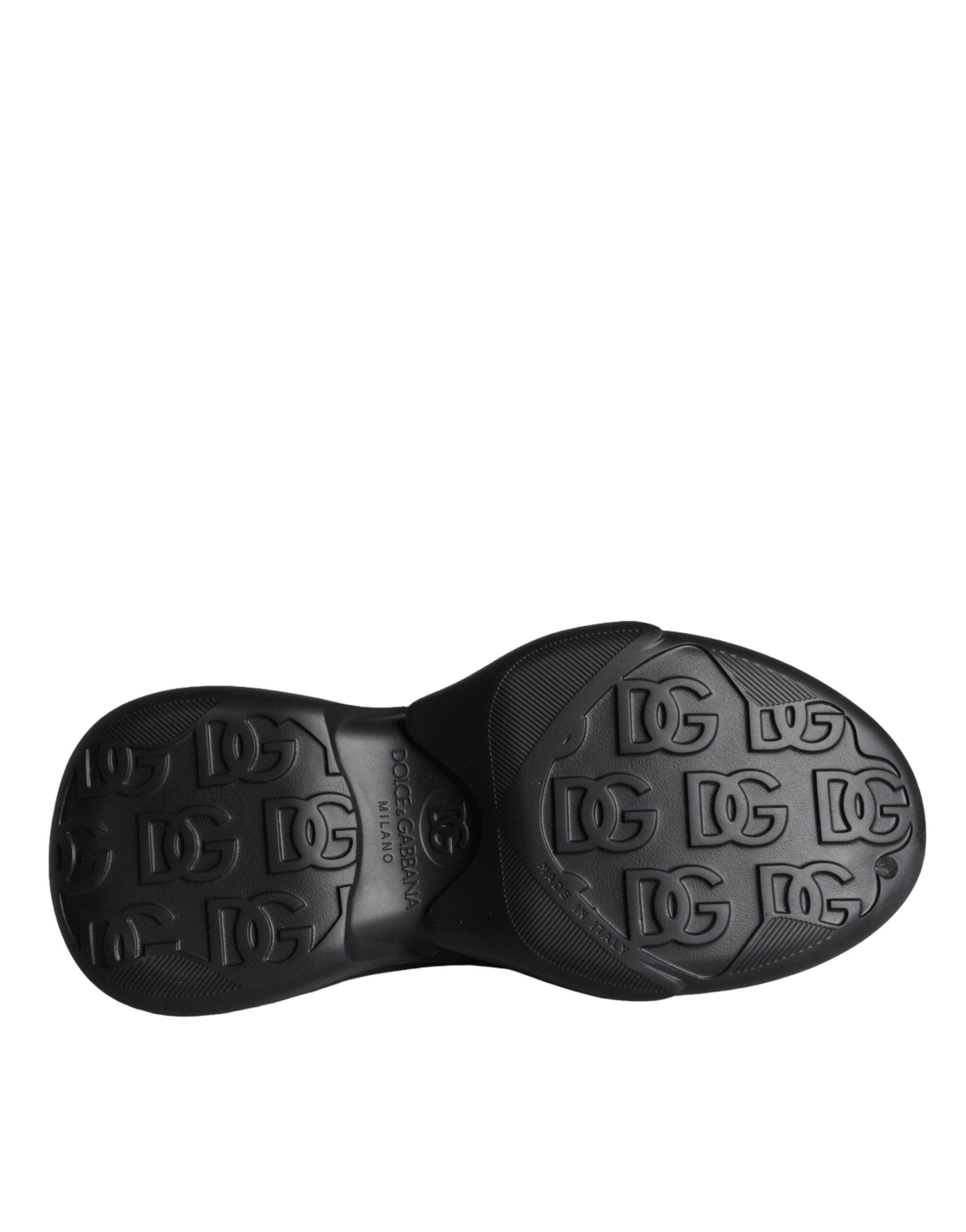 Black Foiled Rubber Toy Low Top Sneakers Shoes - ventzia