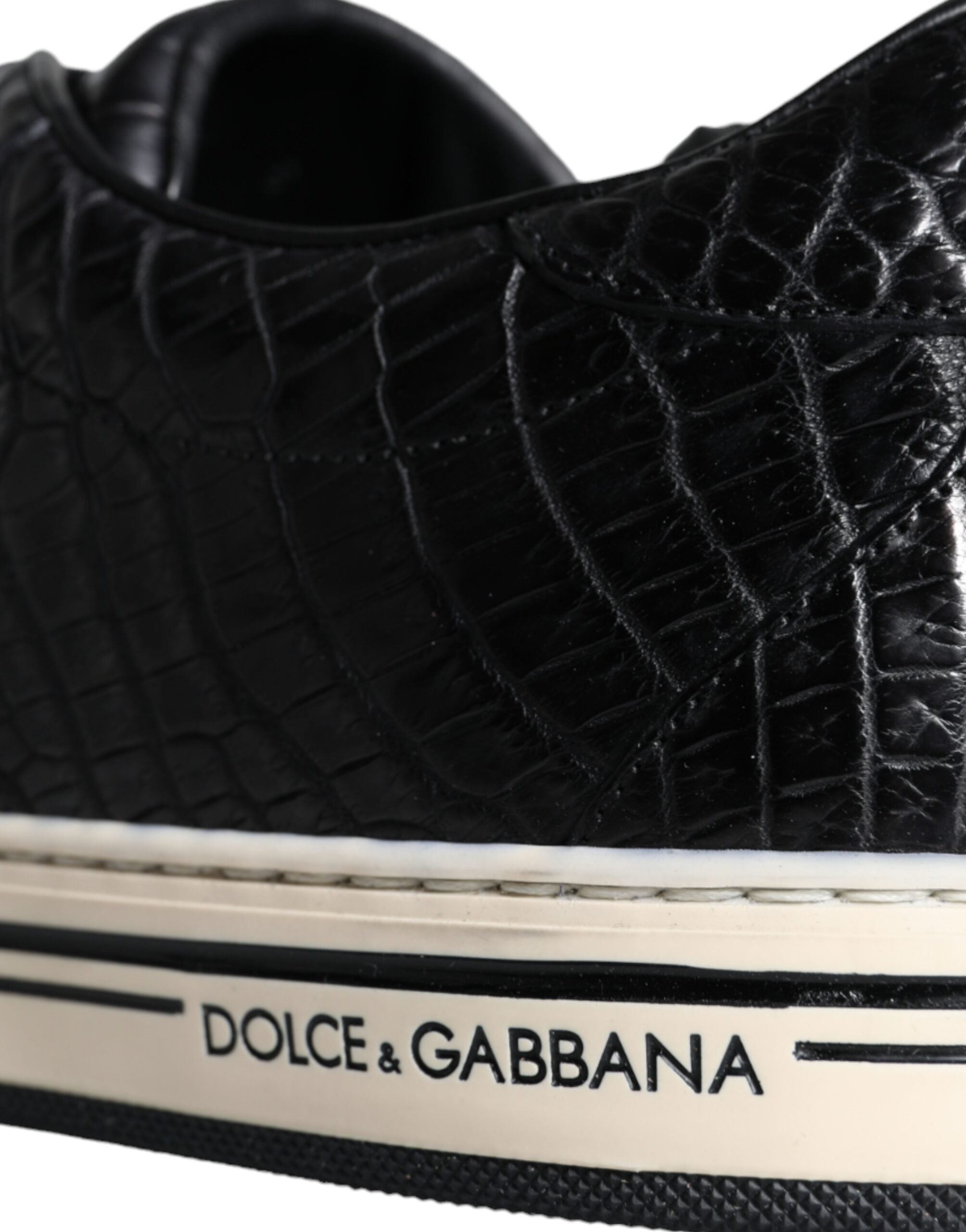 Black Leather Men Low Top Sneakers Shoes - ventzia
