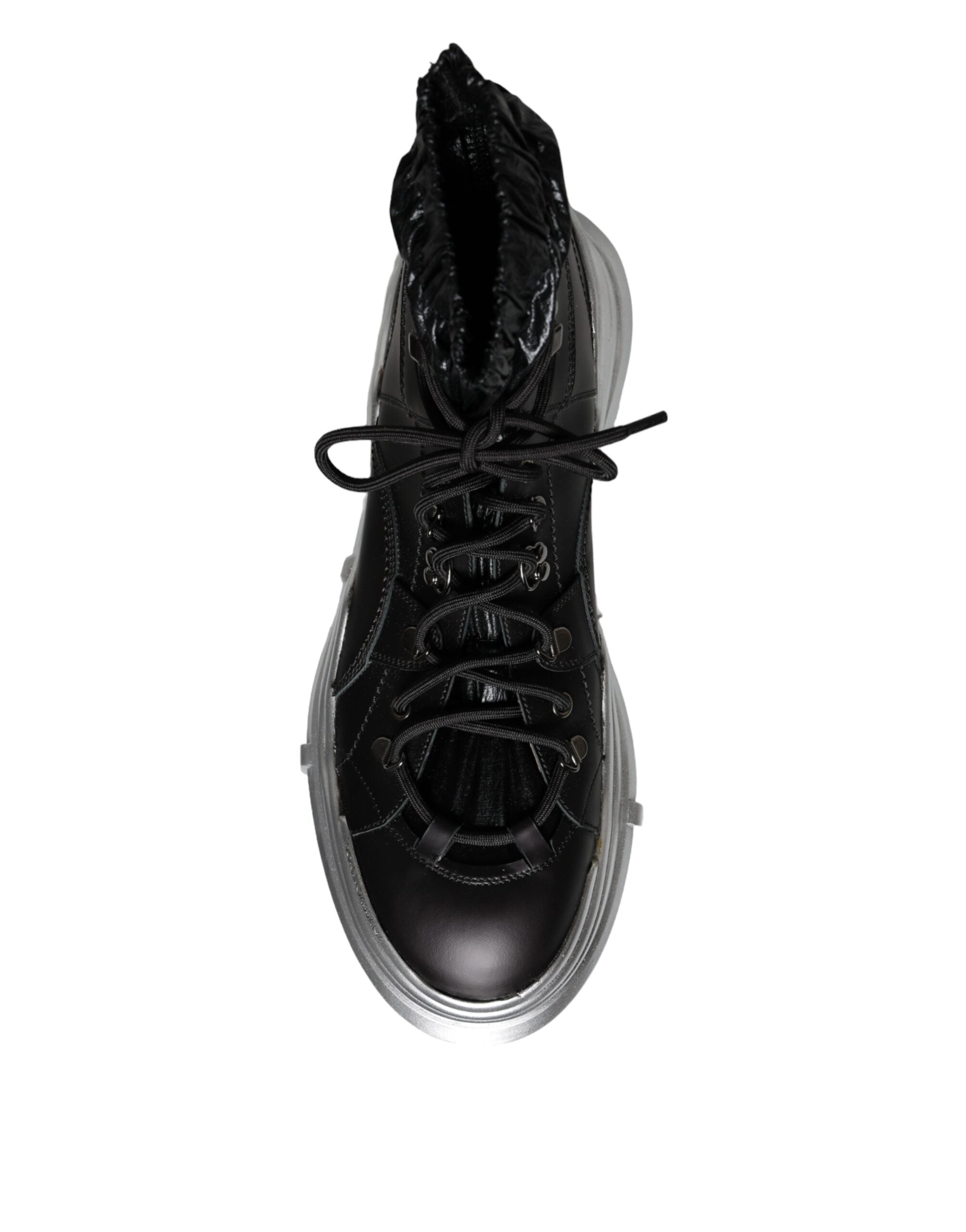 Black Nylon Galileo High Top Sneakers Shoes - ventzia