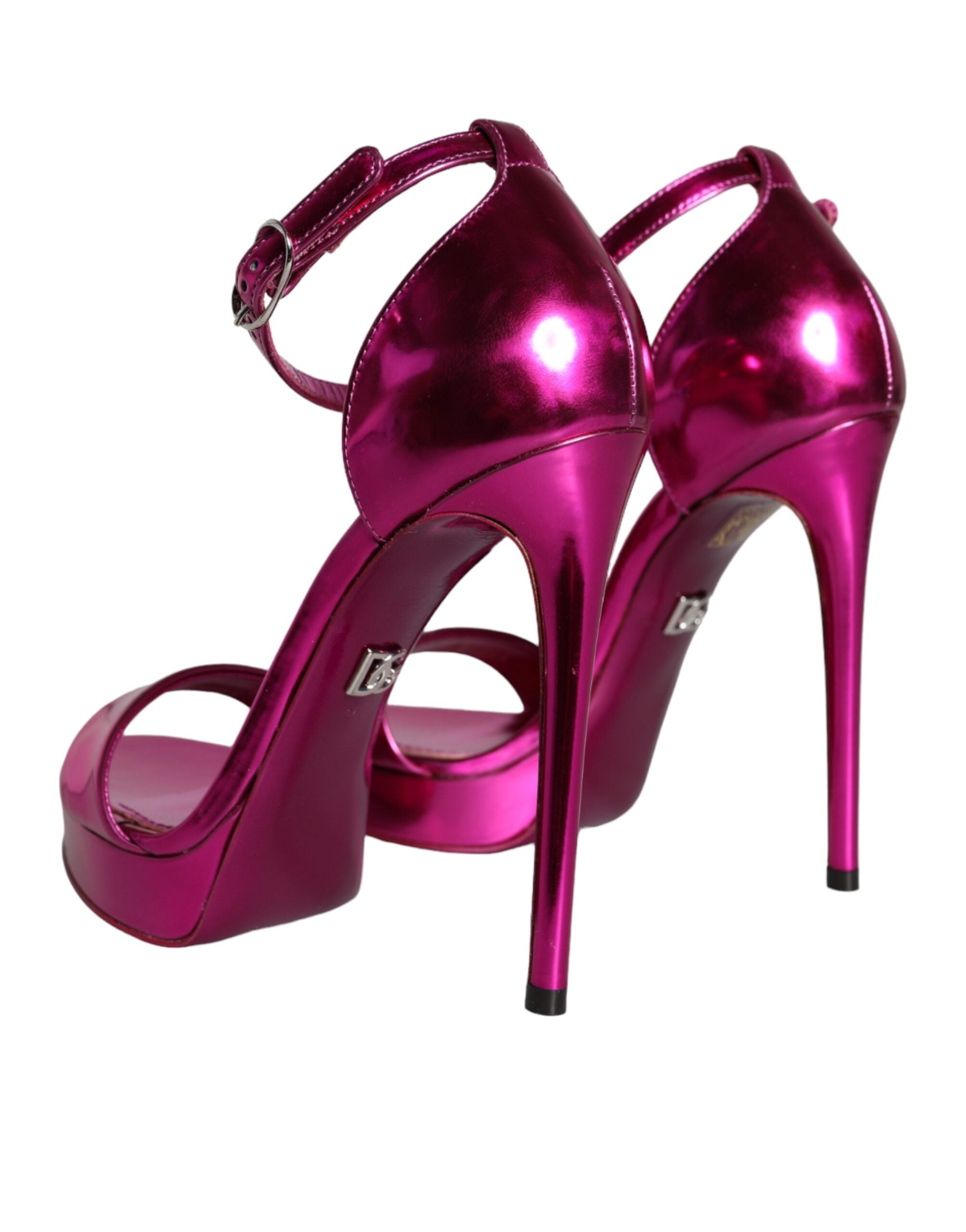 Fuchsia KEIRA Heels Ankle Strap Sandals Shoes - ventzia
