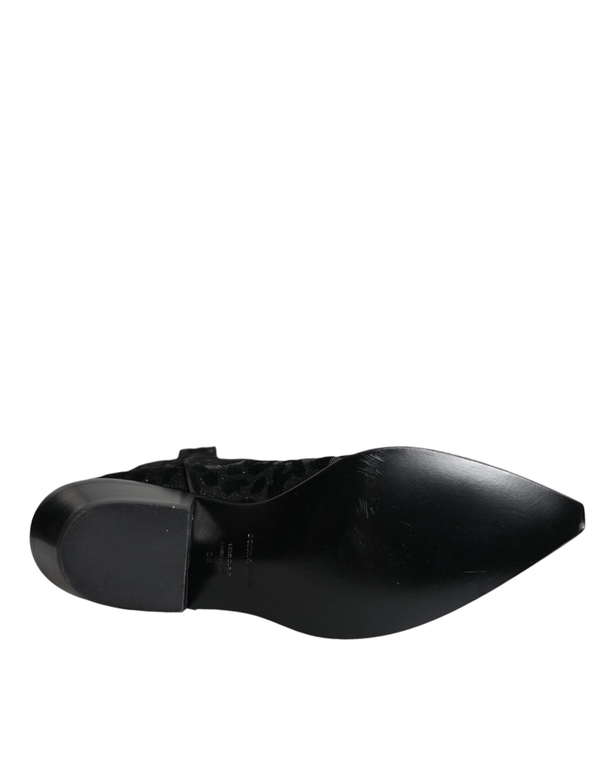 Black Gray Leopard Cowboy Boots Shoes - ventzia