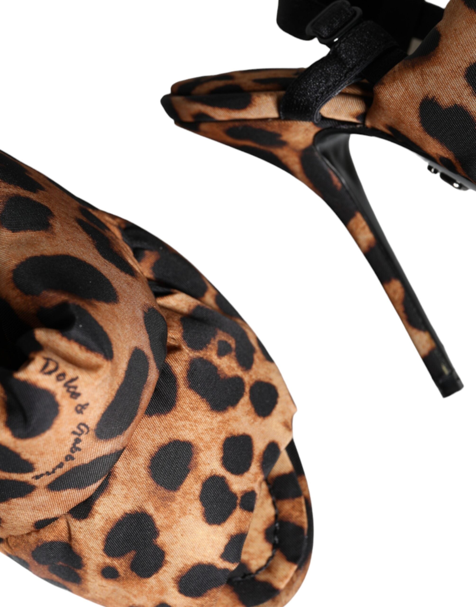 Brown Leopard Keira Slingback Sandals Shoes - ventzia