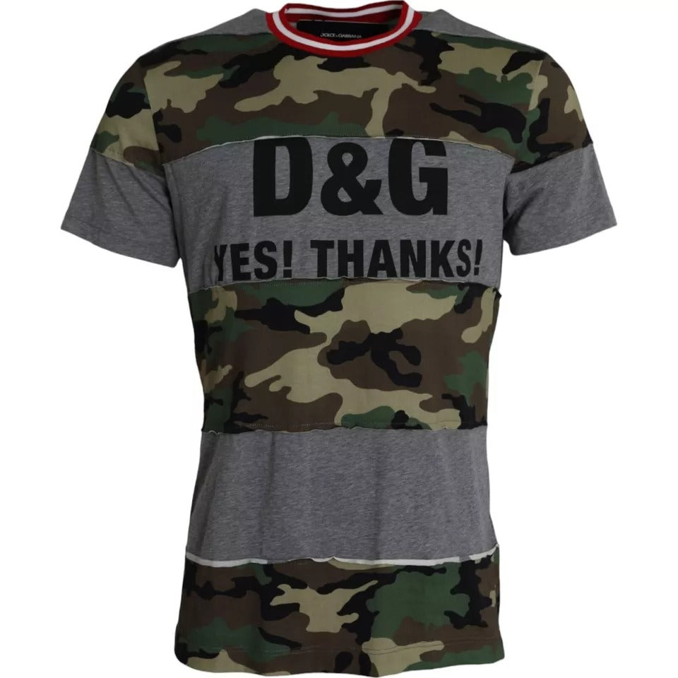 Multicolor Camouflage Cotton Crew Neck Men T-shirt - ventzia