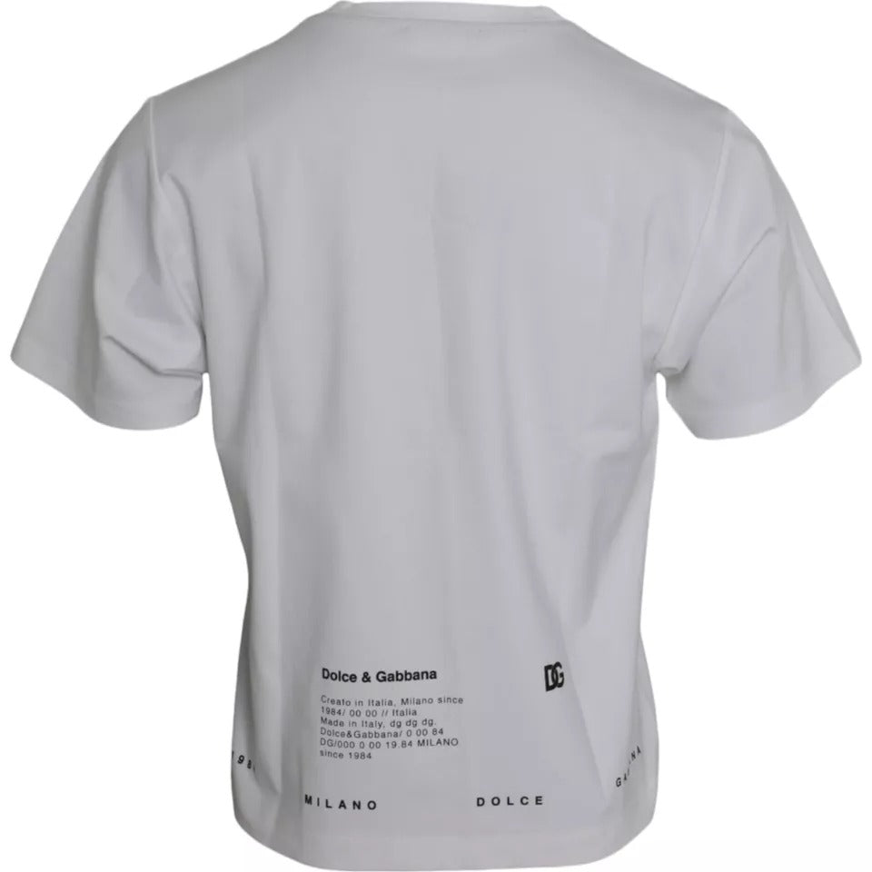 White Red Lips Print Cotton Men T-shirt - ventzia