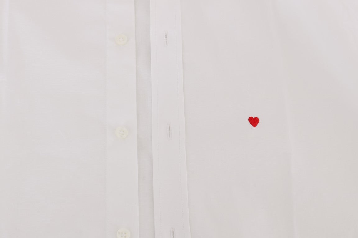 Elegant White Slim-Fit Cotton Shirt - ventzia