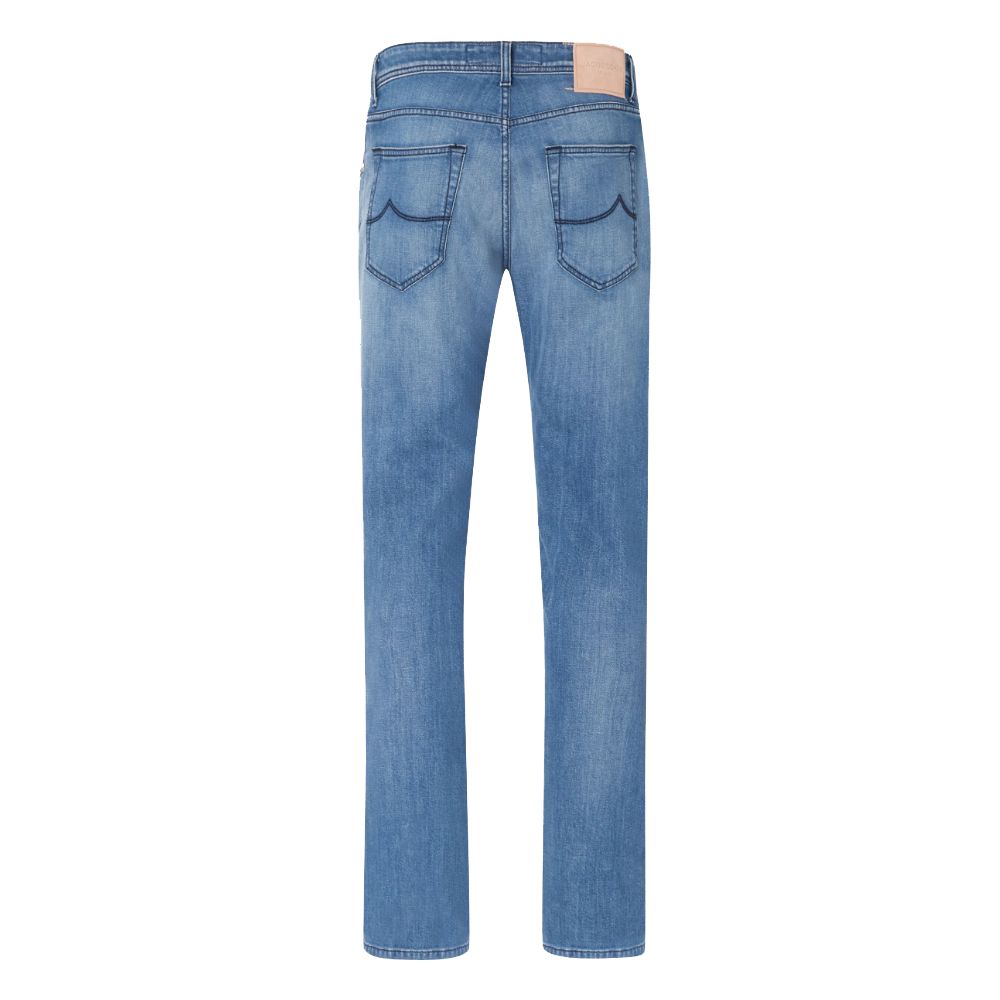 Light Blue Cotton Men Jeans - ventzia