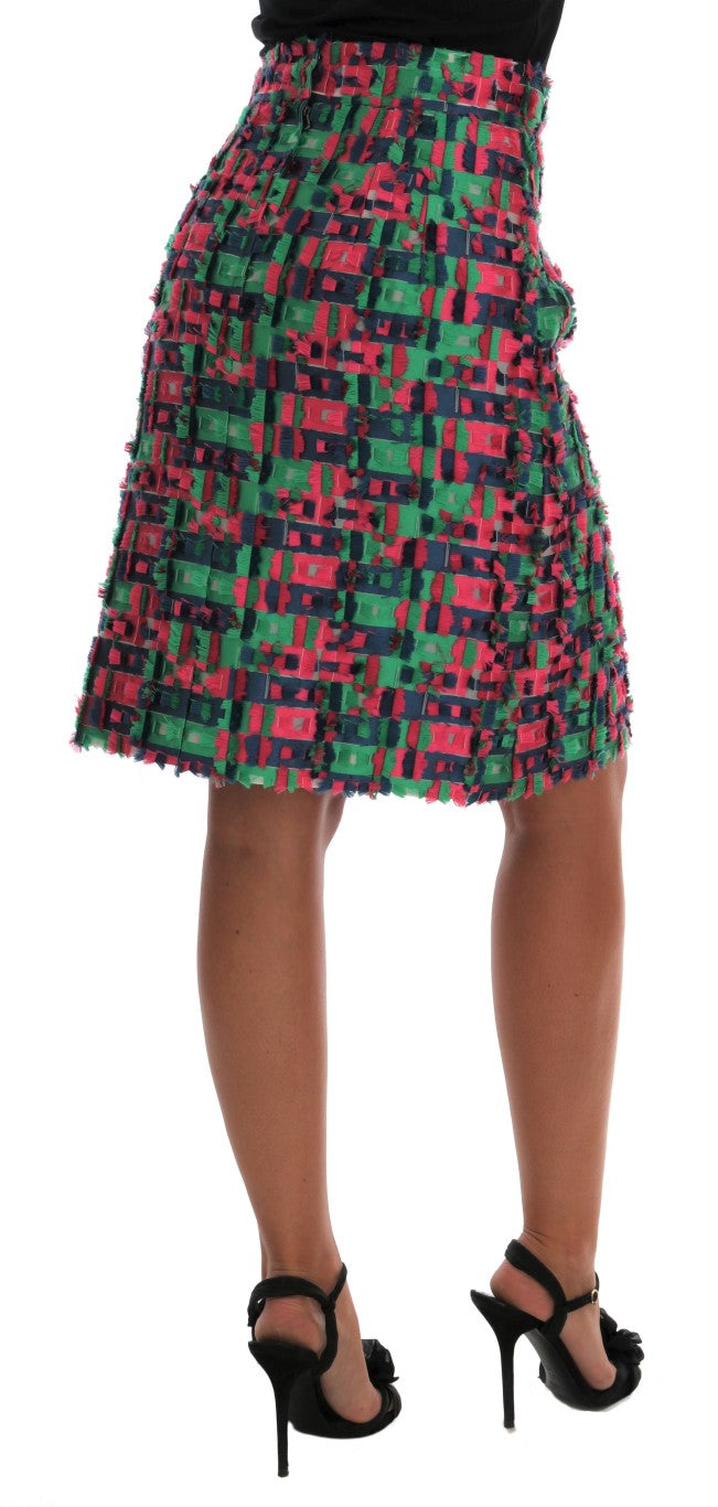 Elegant Jacquard High Waist Pencil Skirt - ventzia