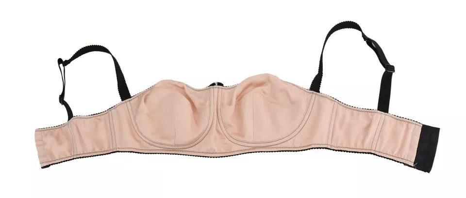 Black Straps Pink Balconcino Bra - ventzia
