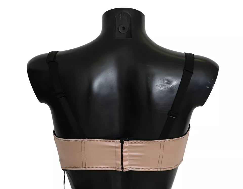 Black Straps Pink Balconcino Bra - ventzia